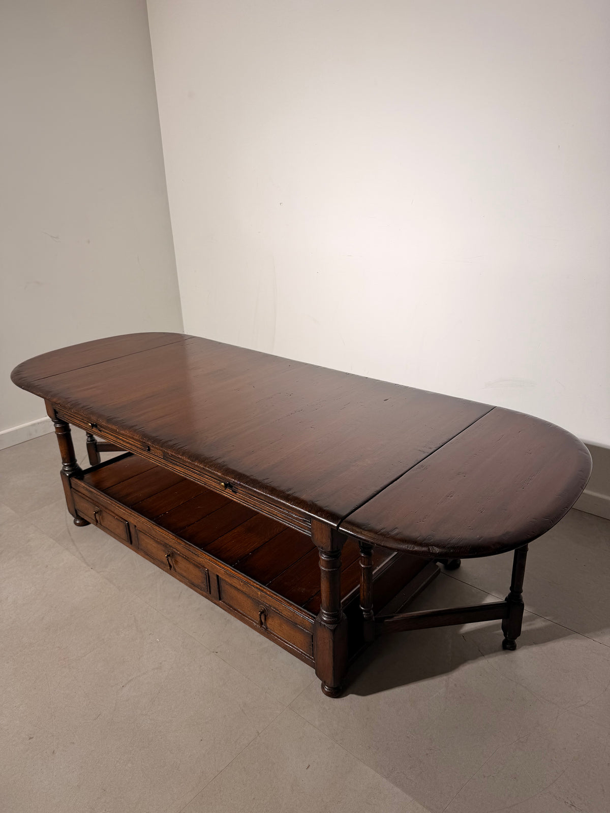 Old New England Double-Sided Extendable Coffee Table with Drawers