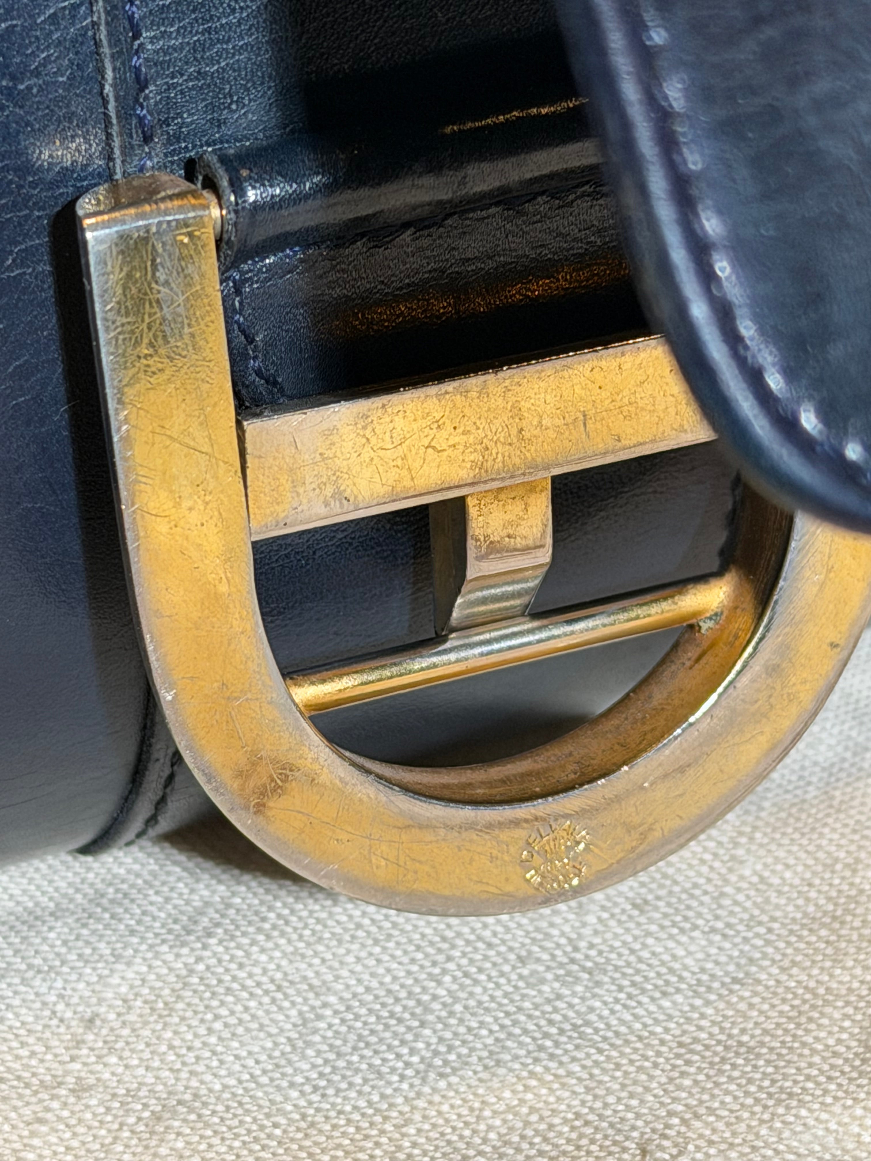 Vintage Delvaux Brillant PM Dark Blue