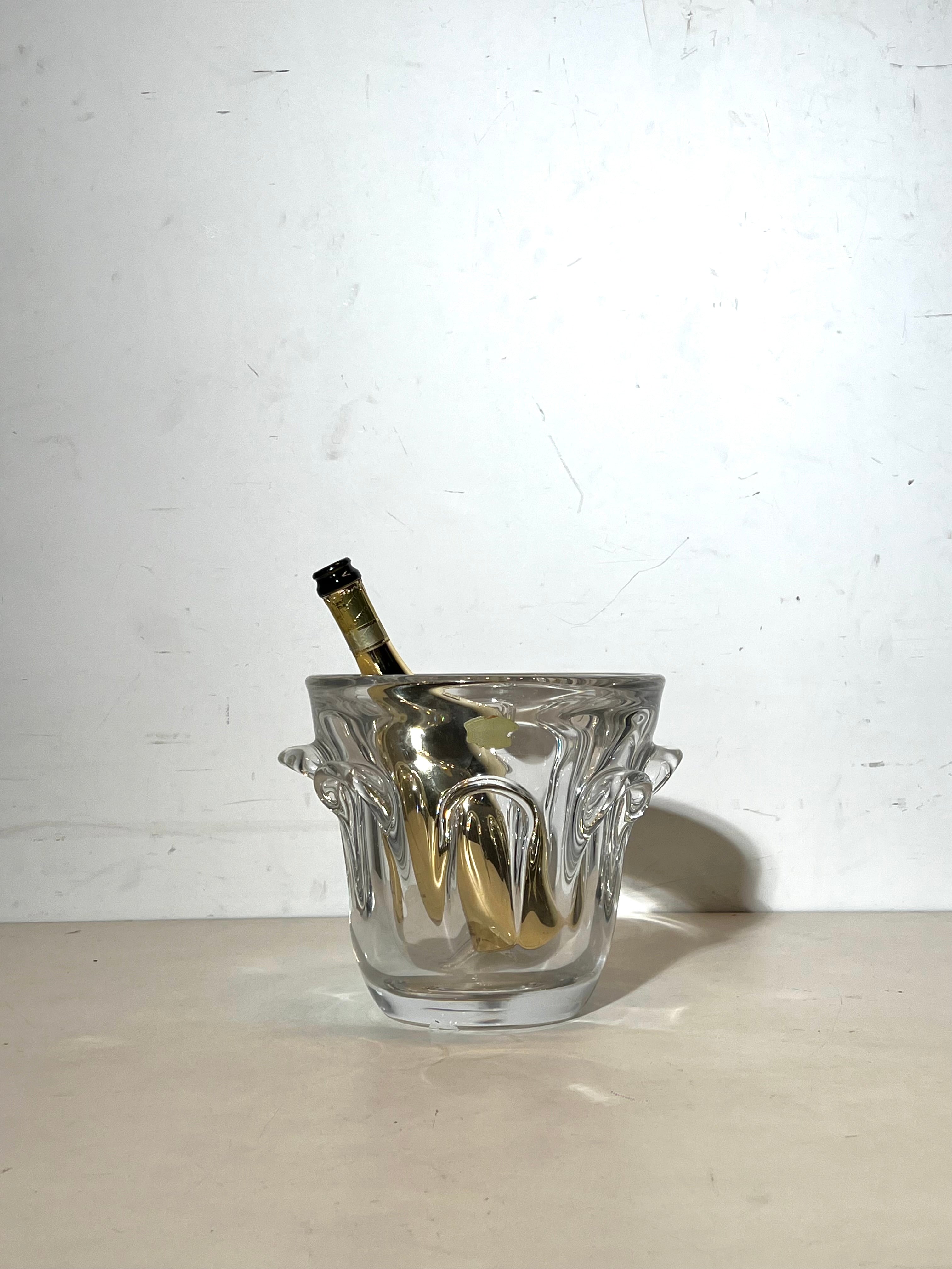 Val Saint Lambert Crystal Ice Bucket