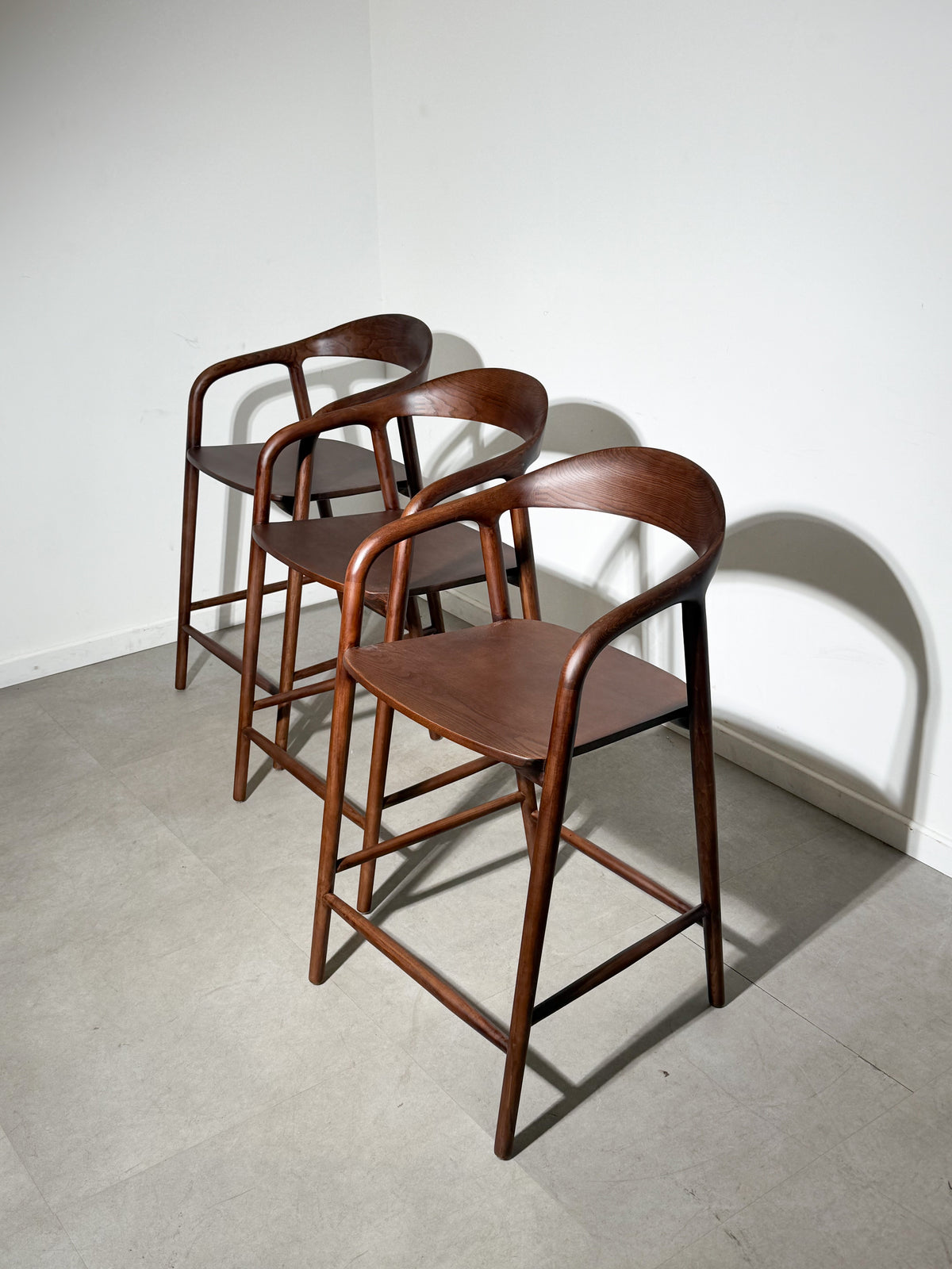 “Kobe” Bar Chair – Walnut Finish