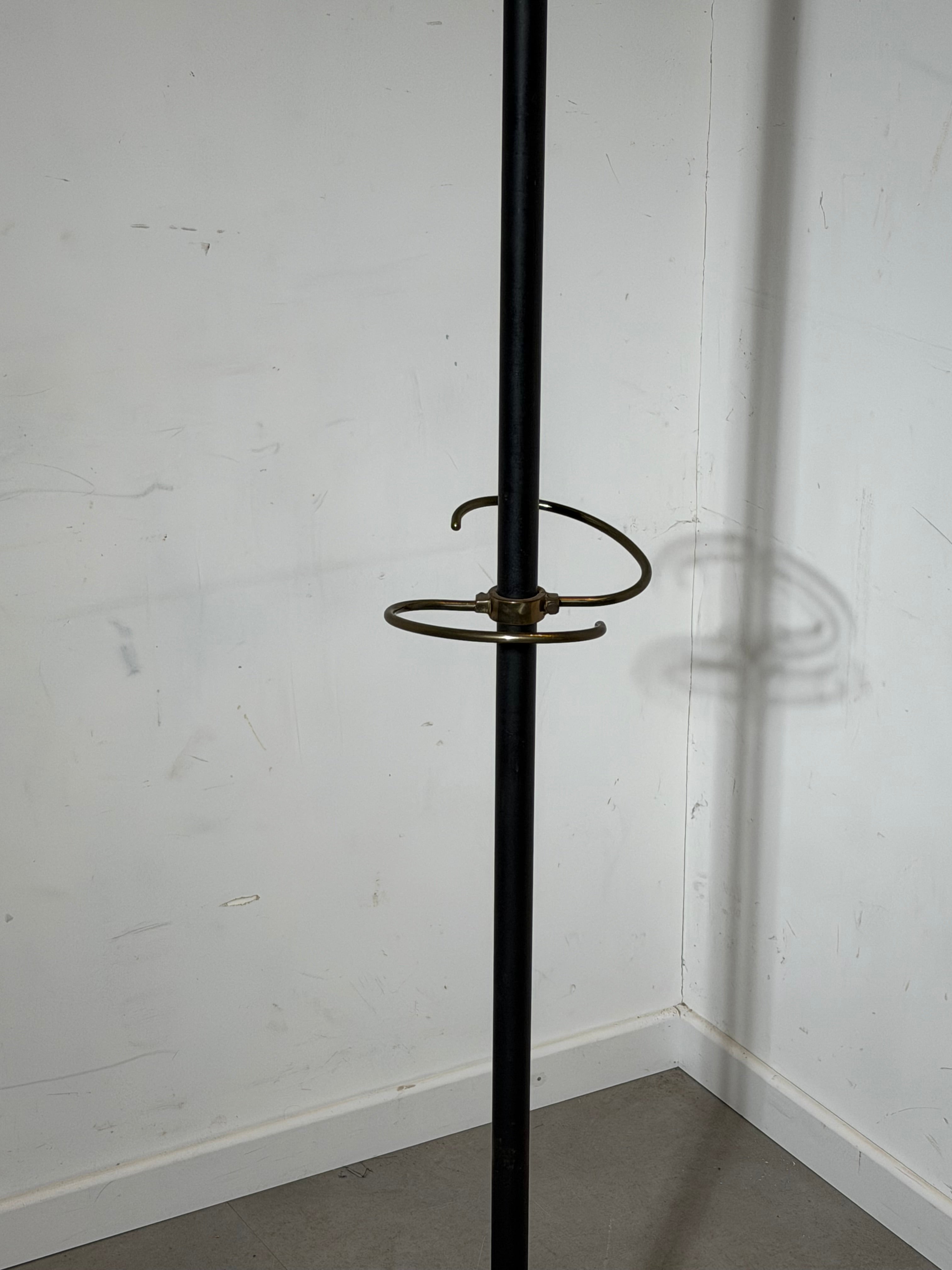 Brass Standing Coat Rack by Jacques Adnet – France, circa 1950