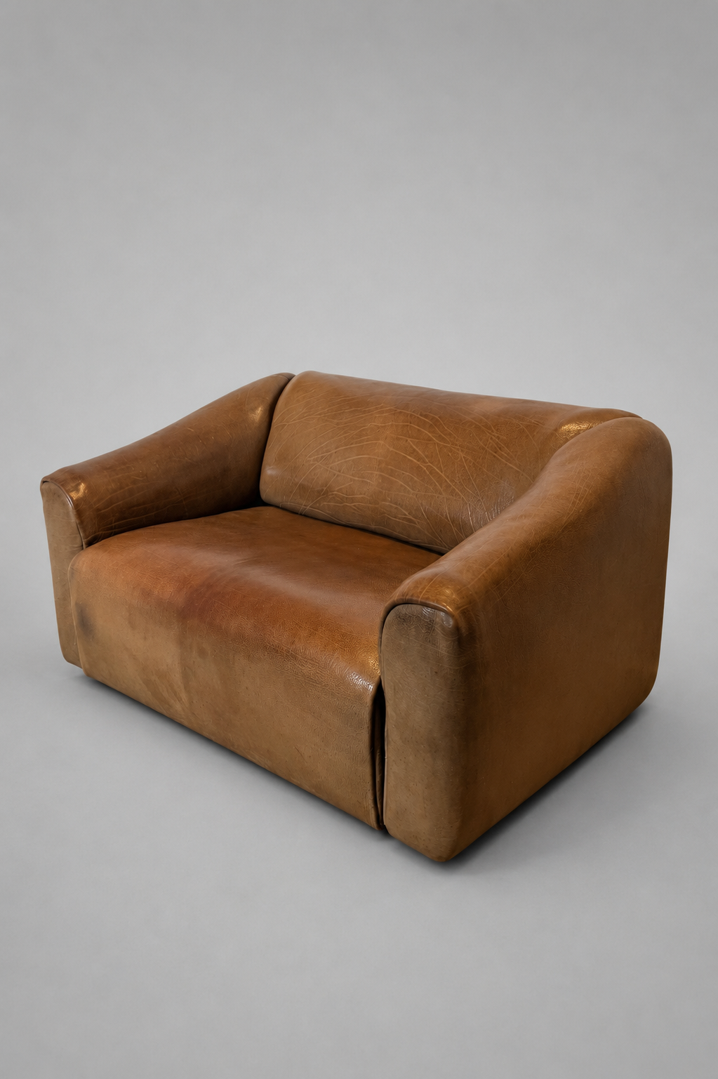 De Sede DS-47 Vintage Neck Leather 2 Seater Sofa – Cognac