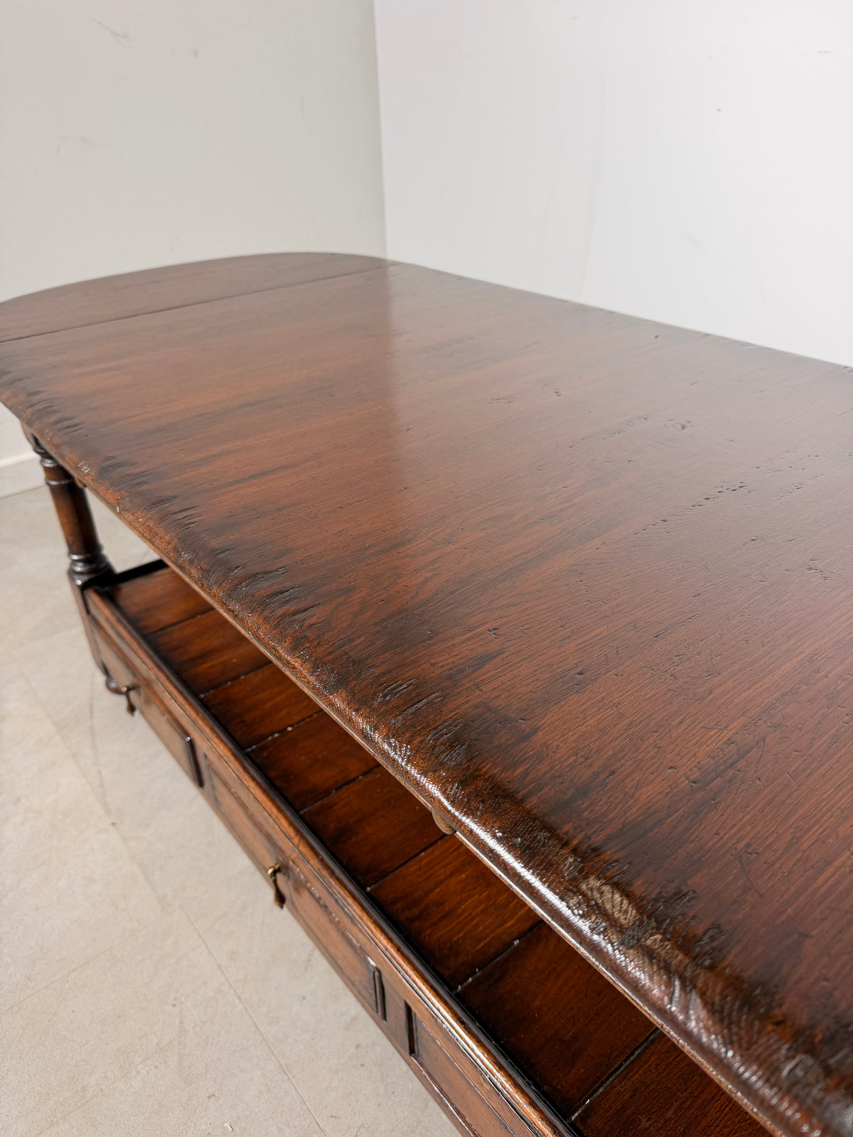 Old New England Double-Sided Extendable Coffee Table with Drawers