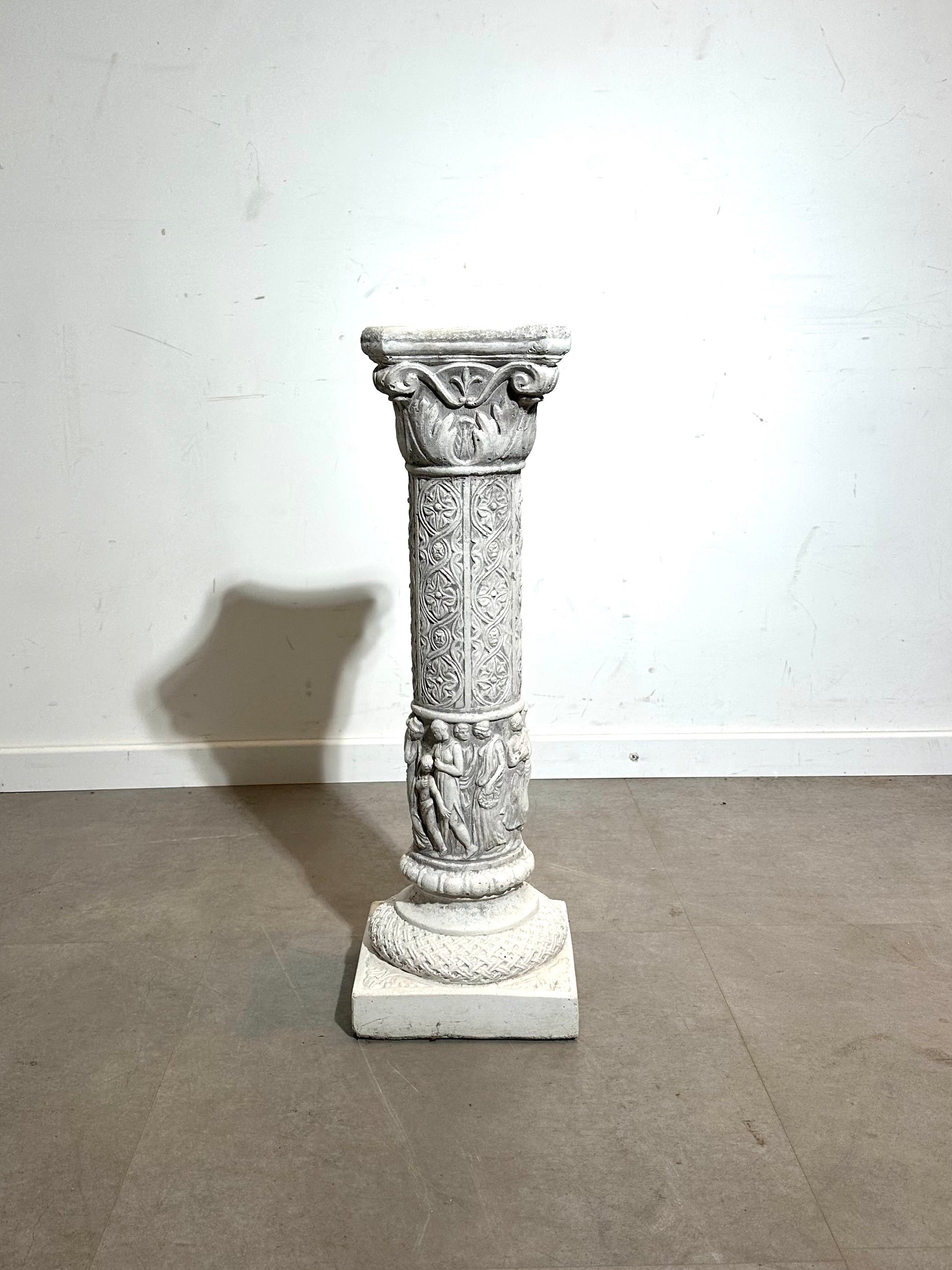 Antique-Style Sculptural Pedestal Column