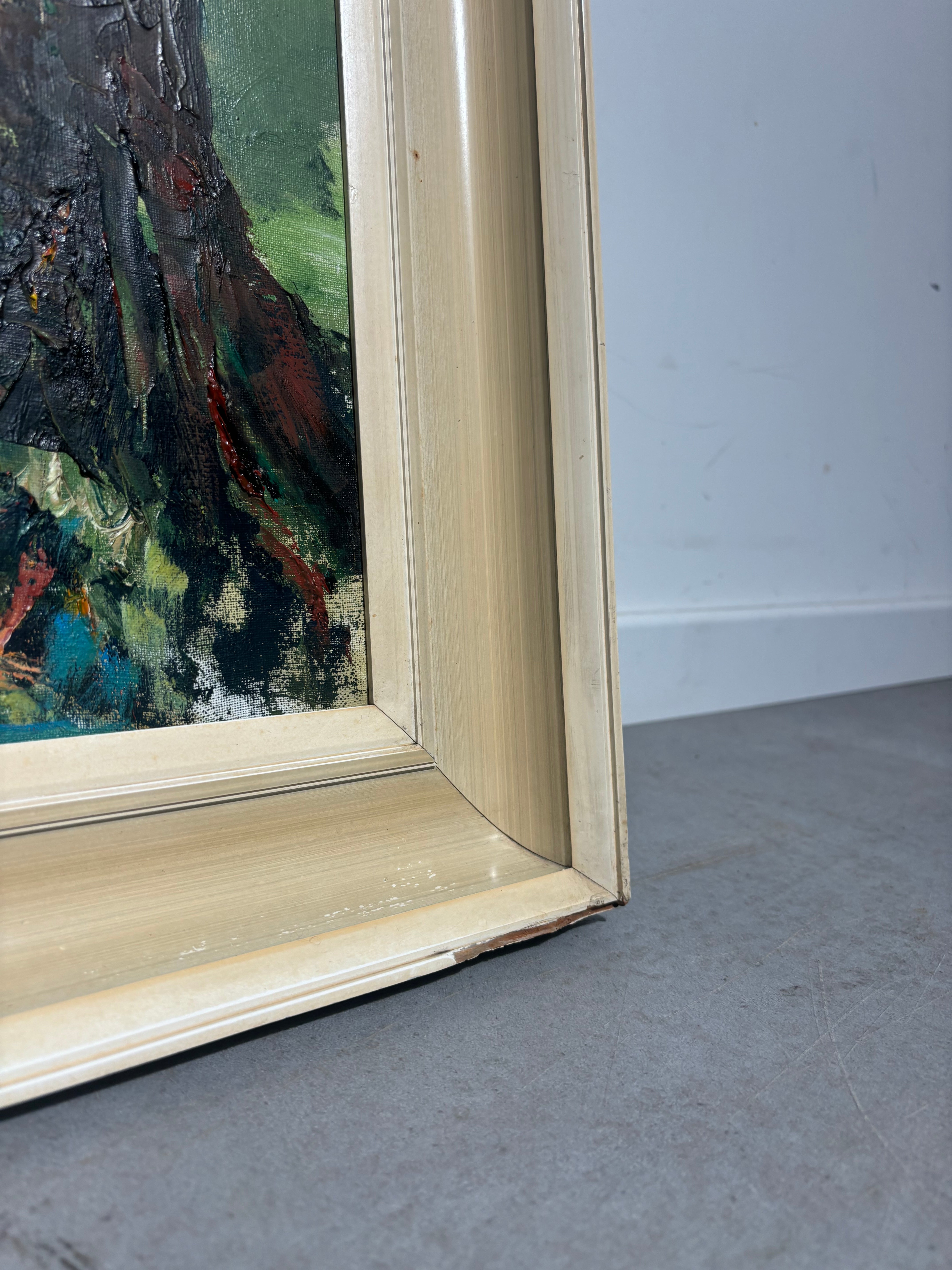 Olieverf op doek - “De Drie Wilgen” van Gaston Theunynck