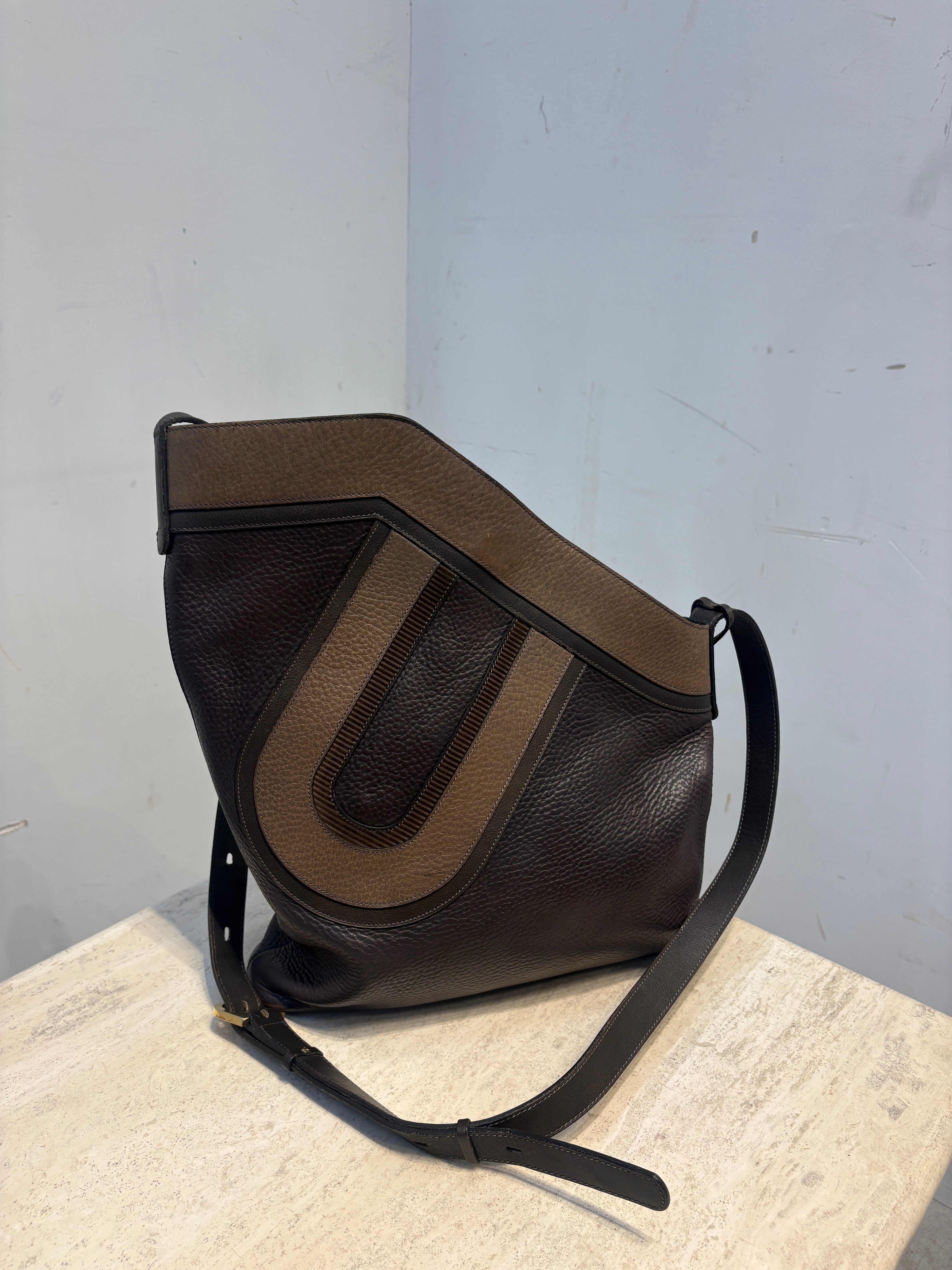 Delvaux leren tas tweekleurig