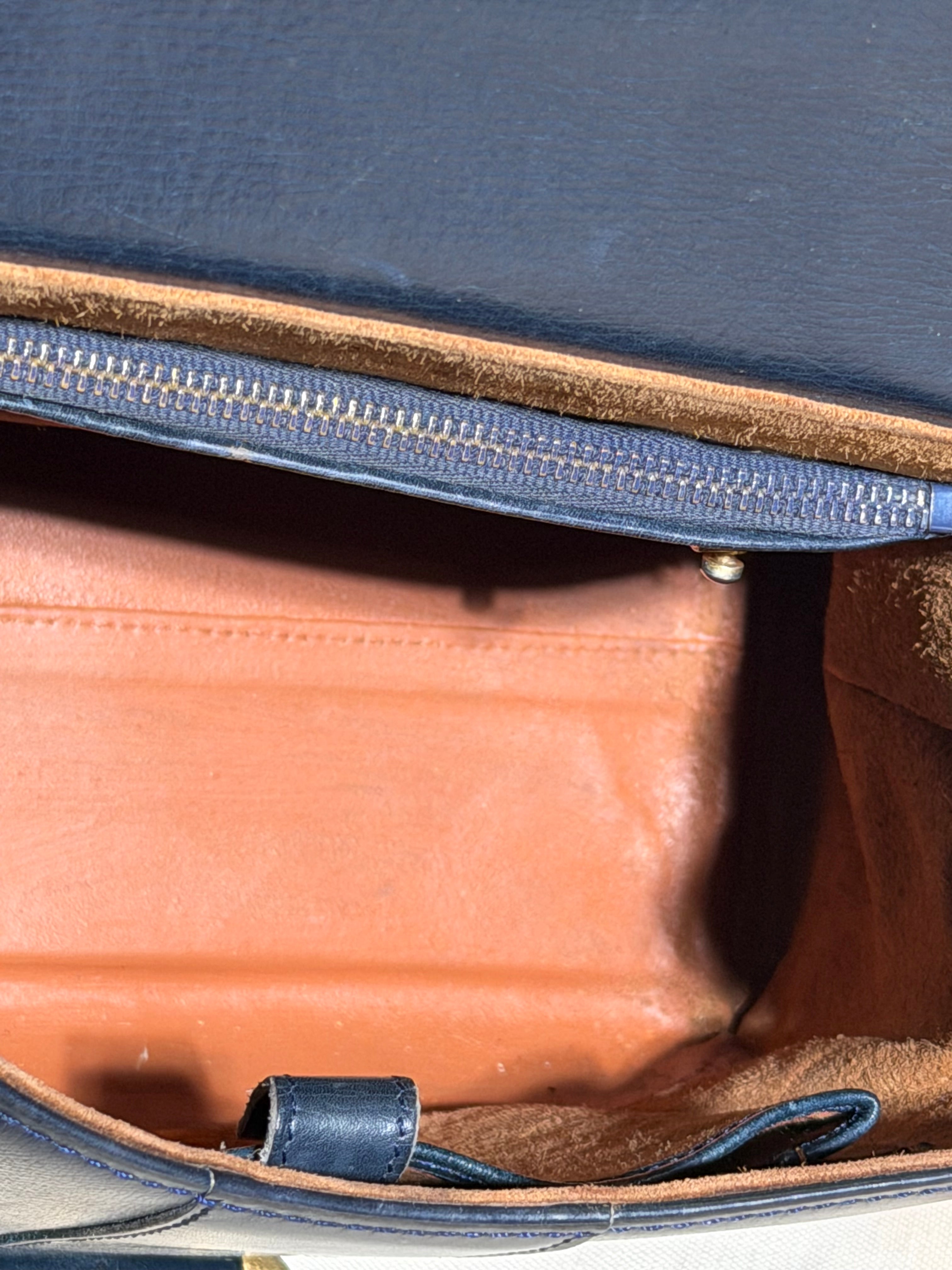 Vintage Delvaux Brillant PM Dark Blue