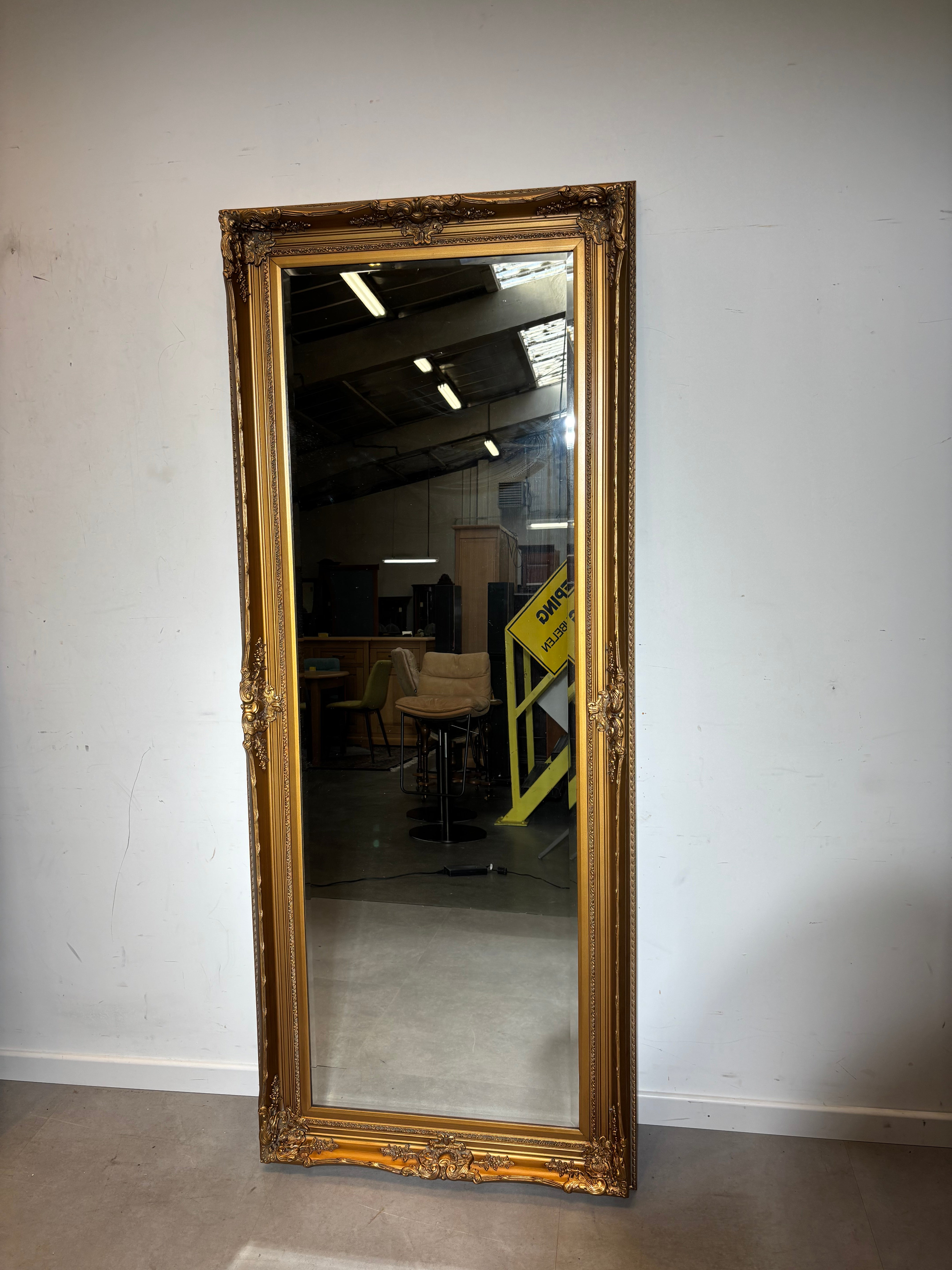 Gouden spiegel 83 x 202