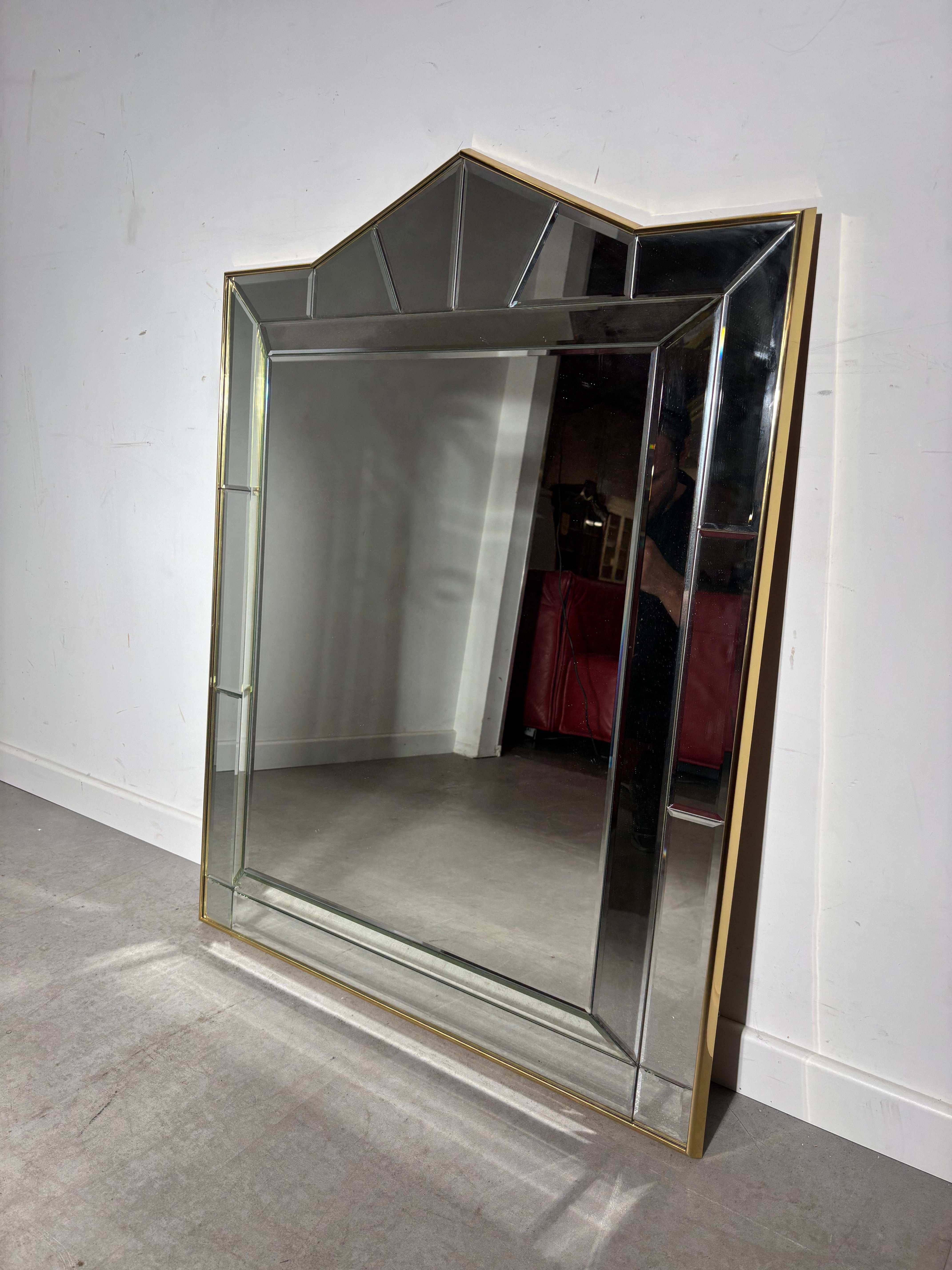Vintage Facet Cut Glass Mirror