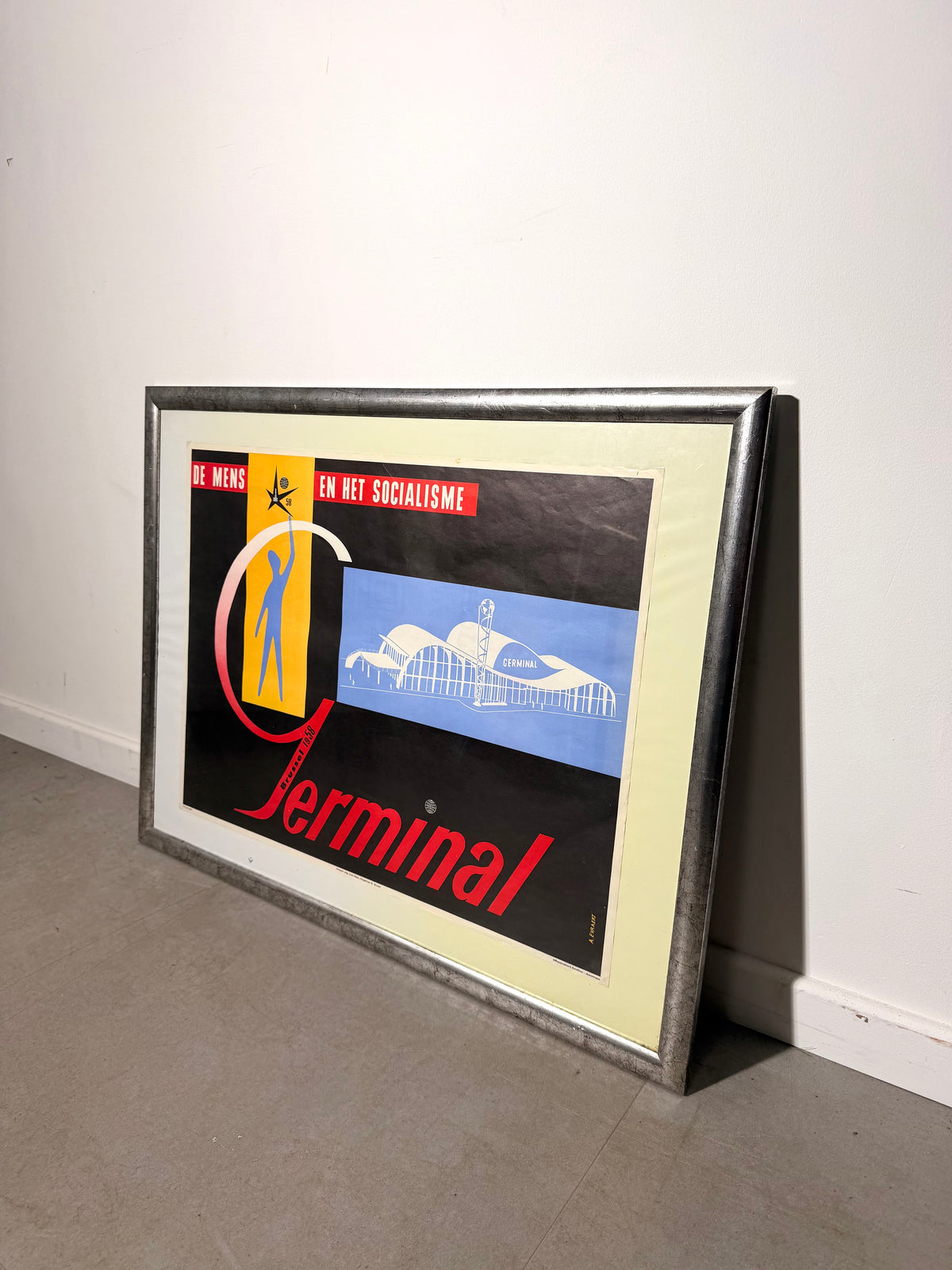 Original Expo 58 Germinal Poster by A. Evraert – Brussels 1958