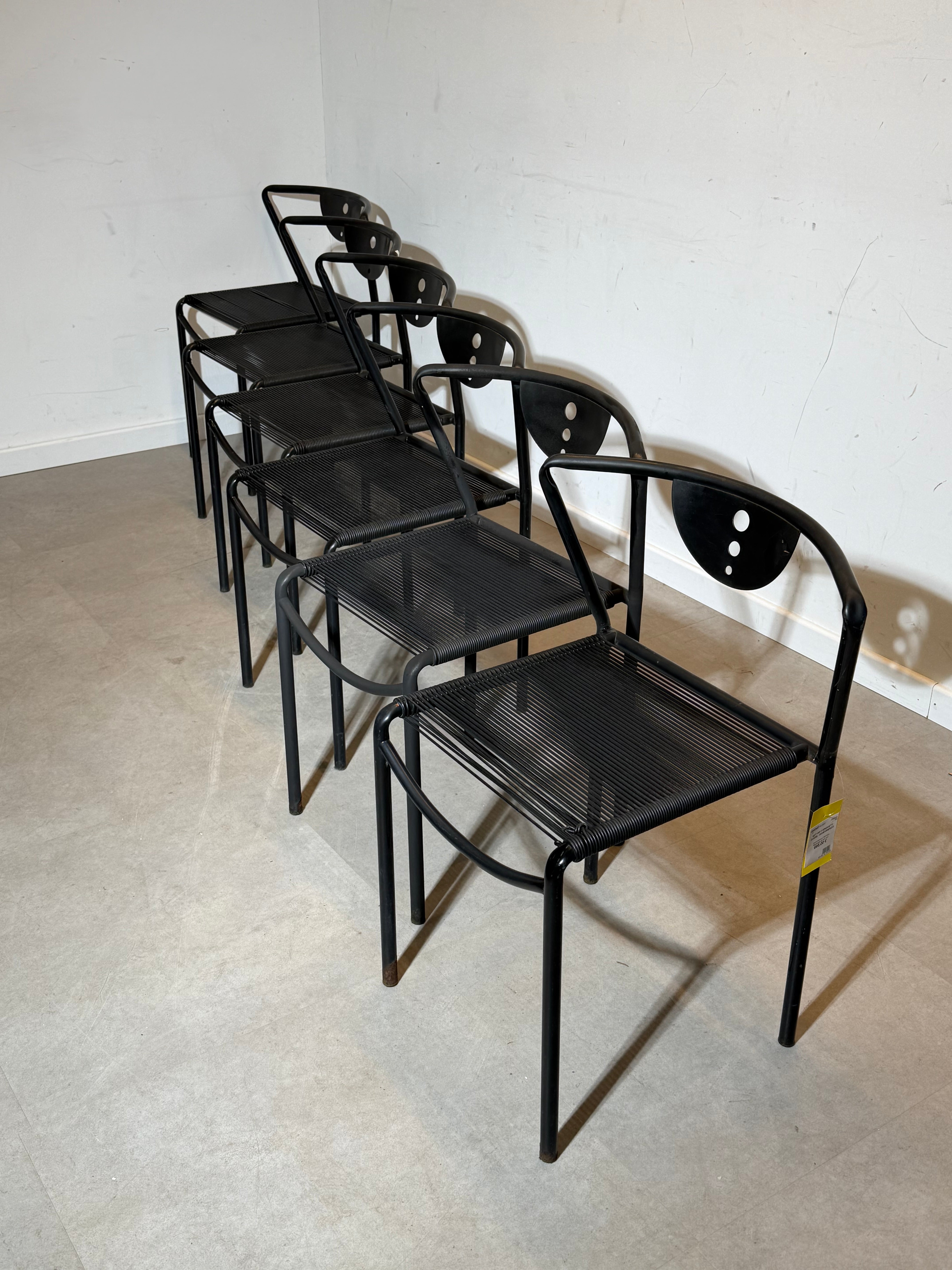 Giandomenico Belotti
Set of six ‘Spaghetti’ dining chairs
Italy, 1970s