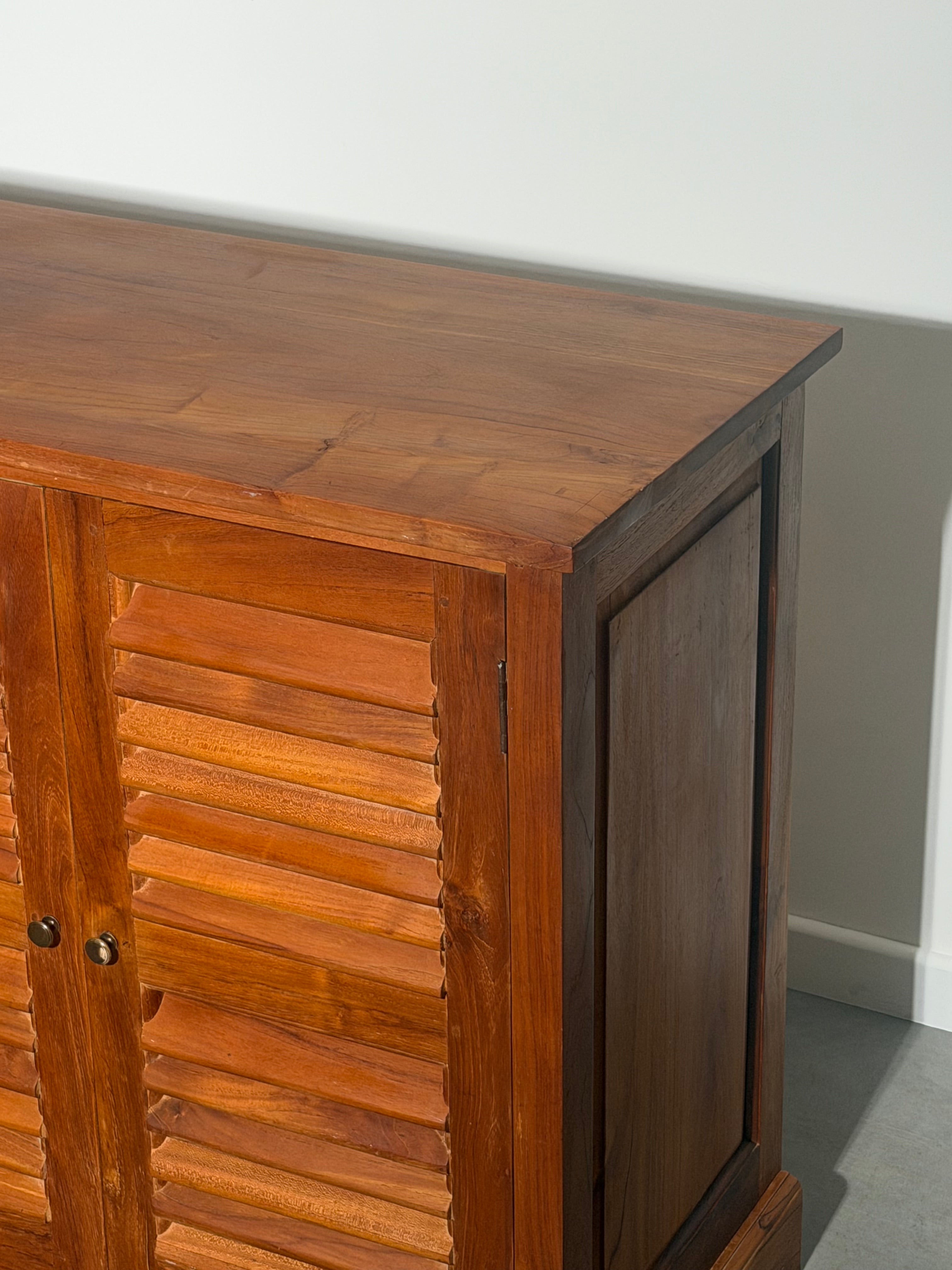 Teak Sideboard with Louvered Doors