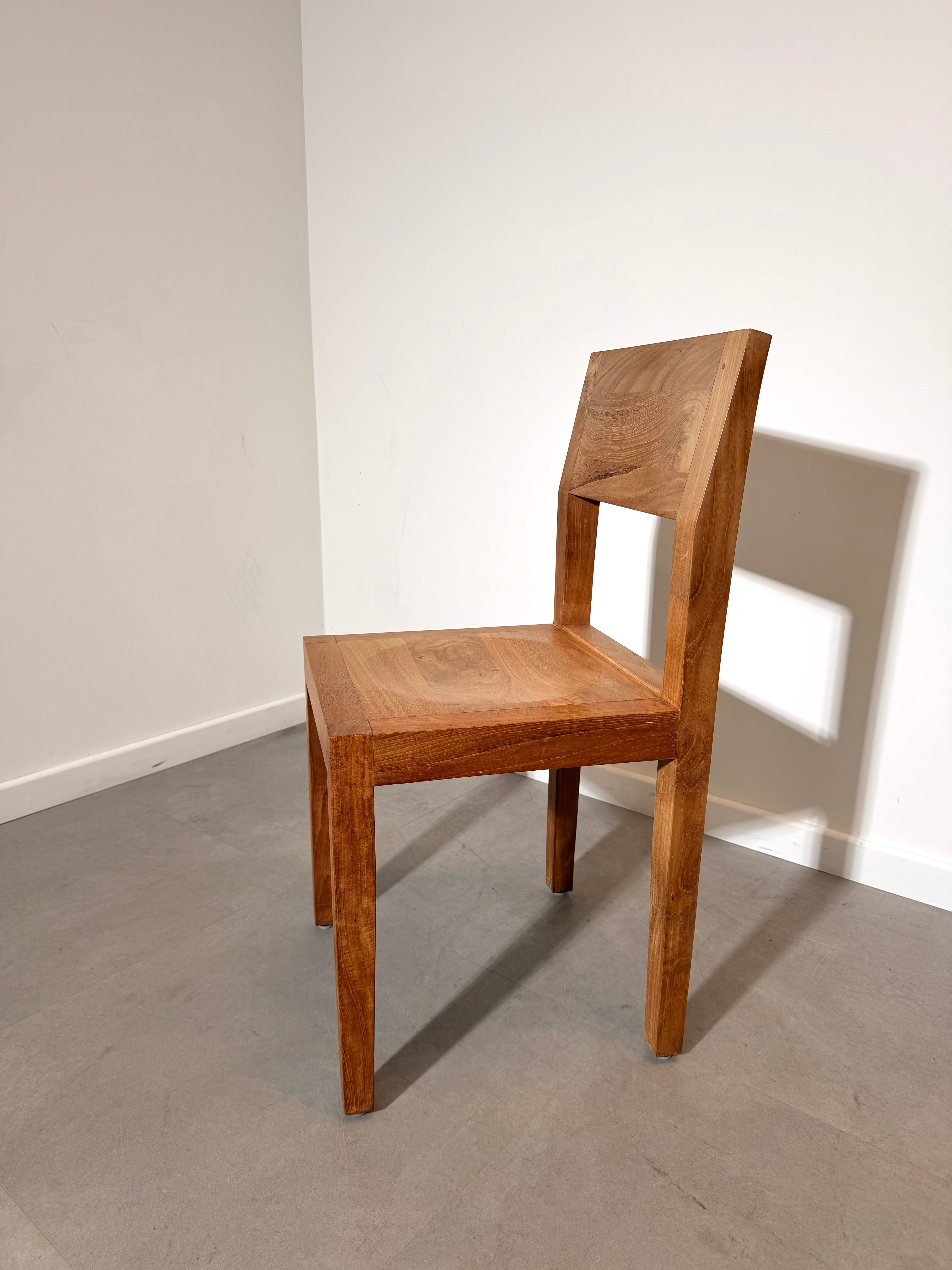 Set of 6 Solid Teak Dining Chairs