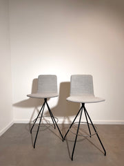 Viccarbe Modern Bar Stool – Grey Upholstered