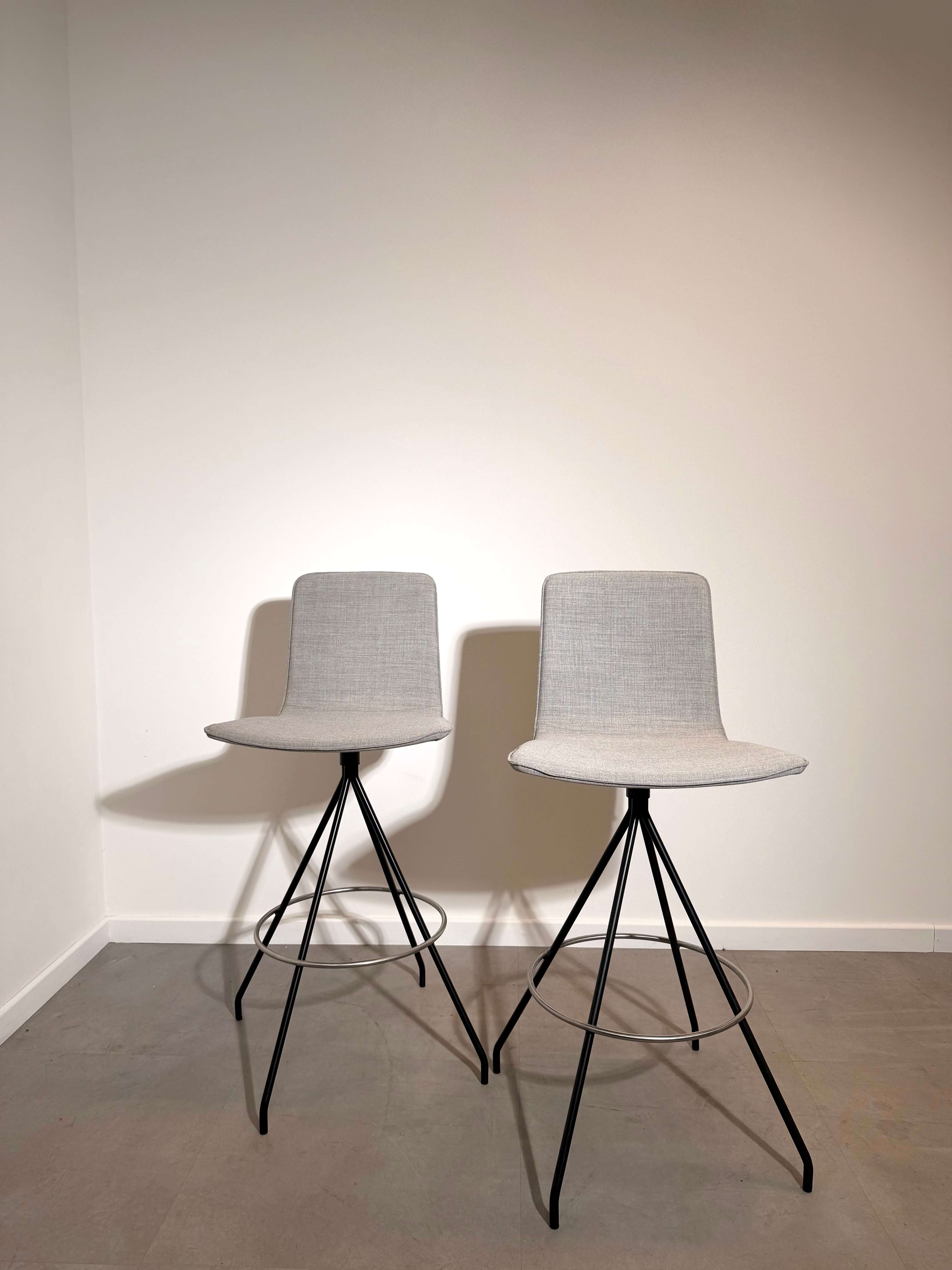 Viccarbe Modern Bar Stool – Grey Upholstered