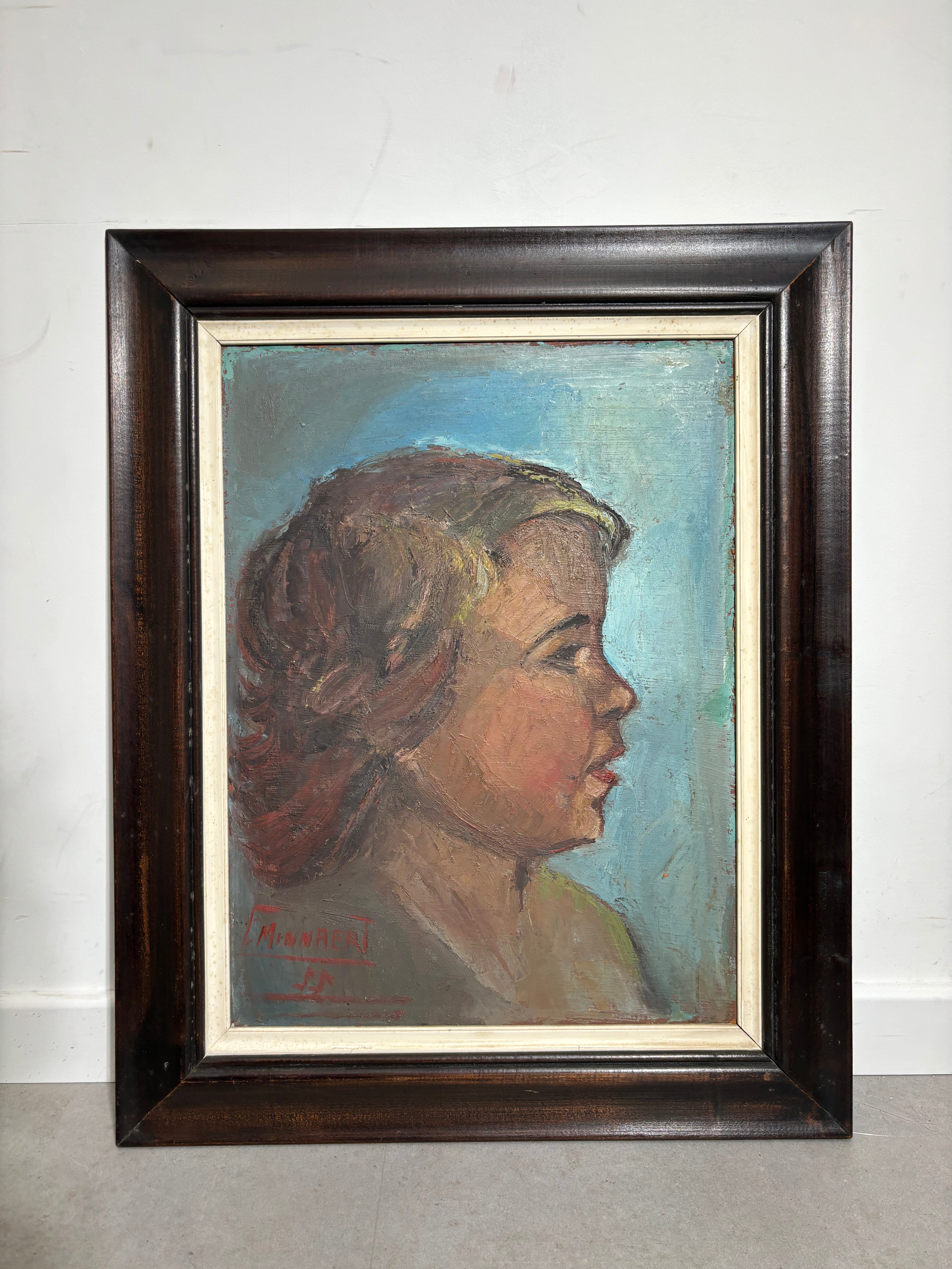Oil on Panel - Frans Minnaert - Portrait