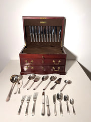 Christofle Paris Cutlery Set for 12 – 116 Pieces with Wooden Storage Chest