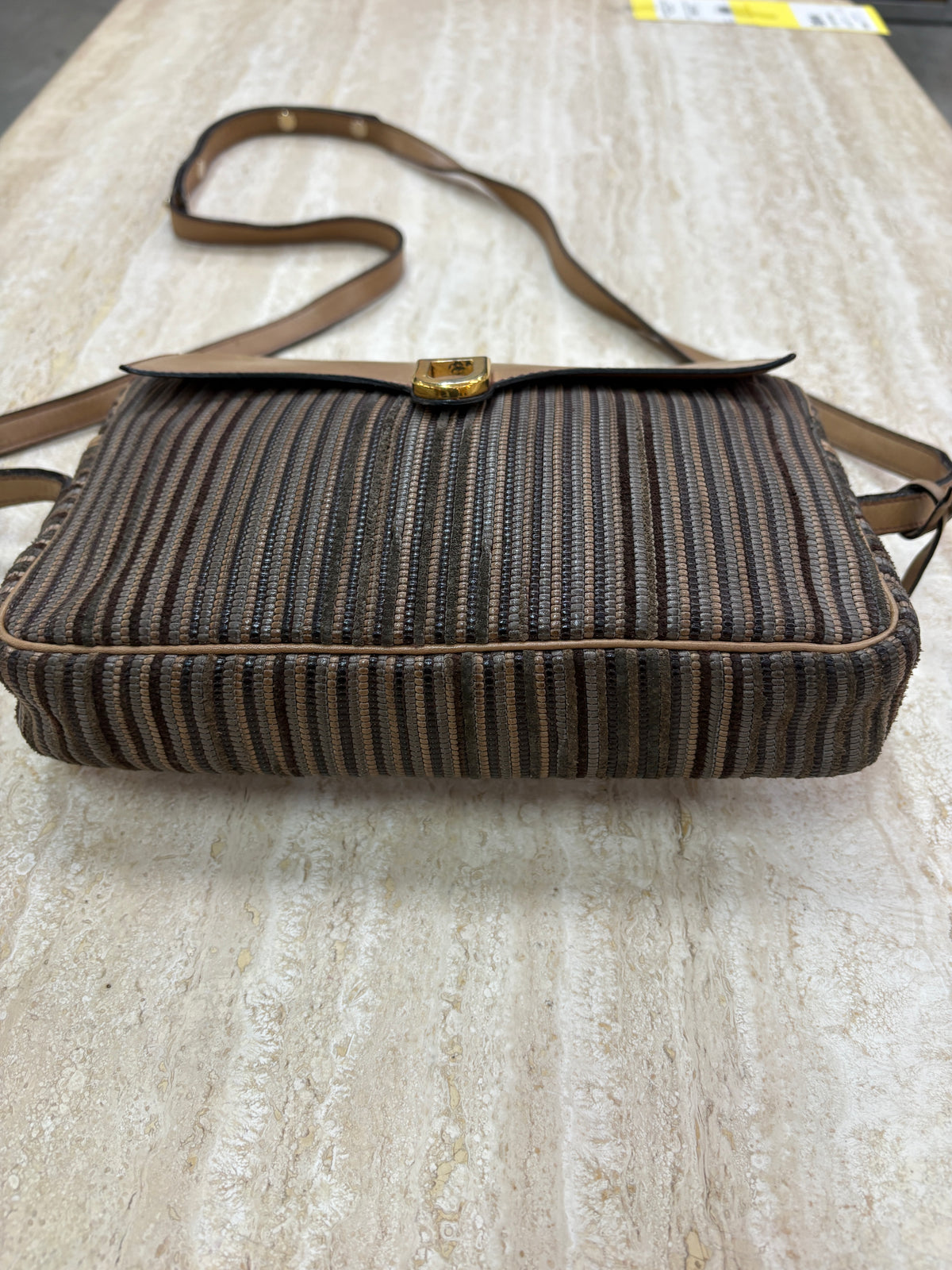 Delvaux Vintage Toile de Cuir Crossbody Bag