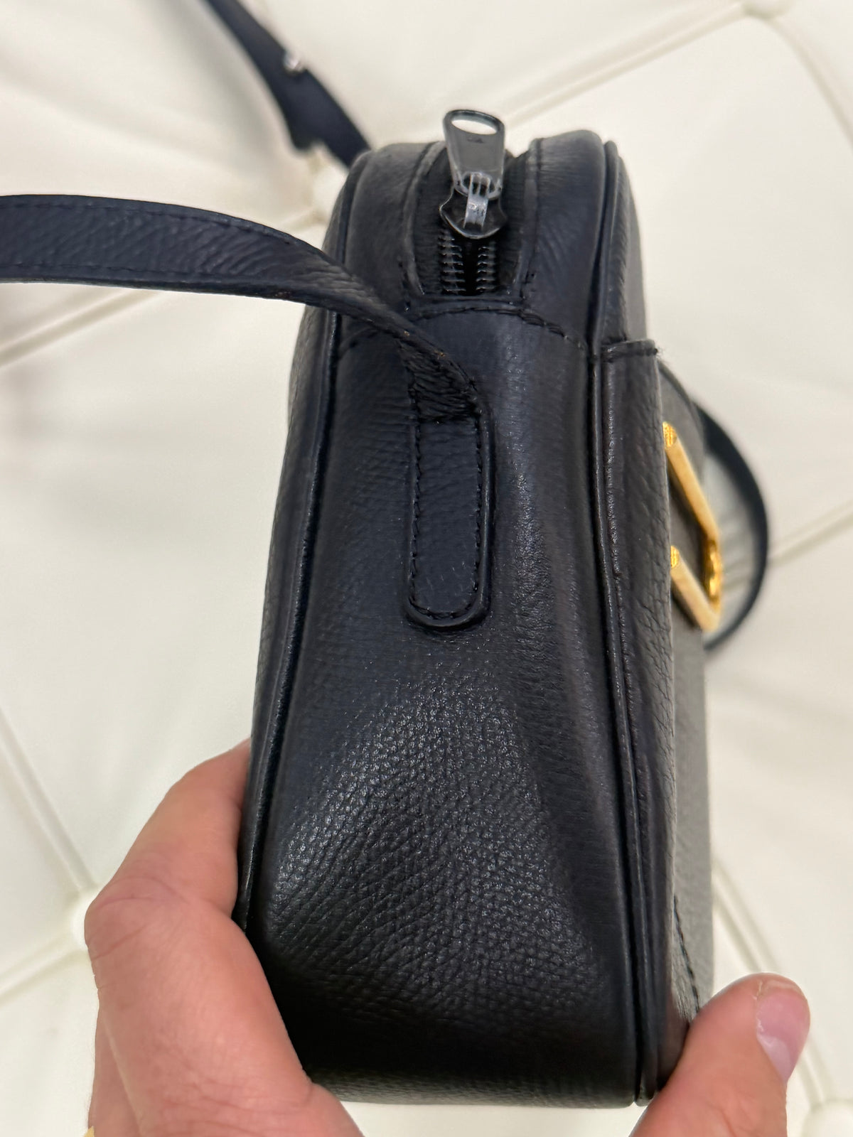 Vintage Delvaux Navy Blue Crossbody Bag