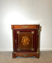 Marquetry Cabinet with Marble Top