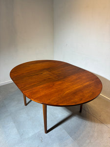 Vintage teak round extendable table