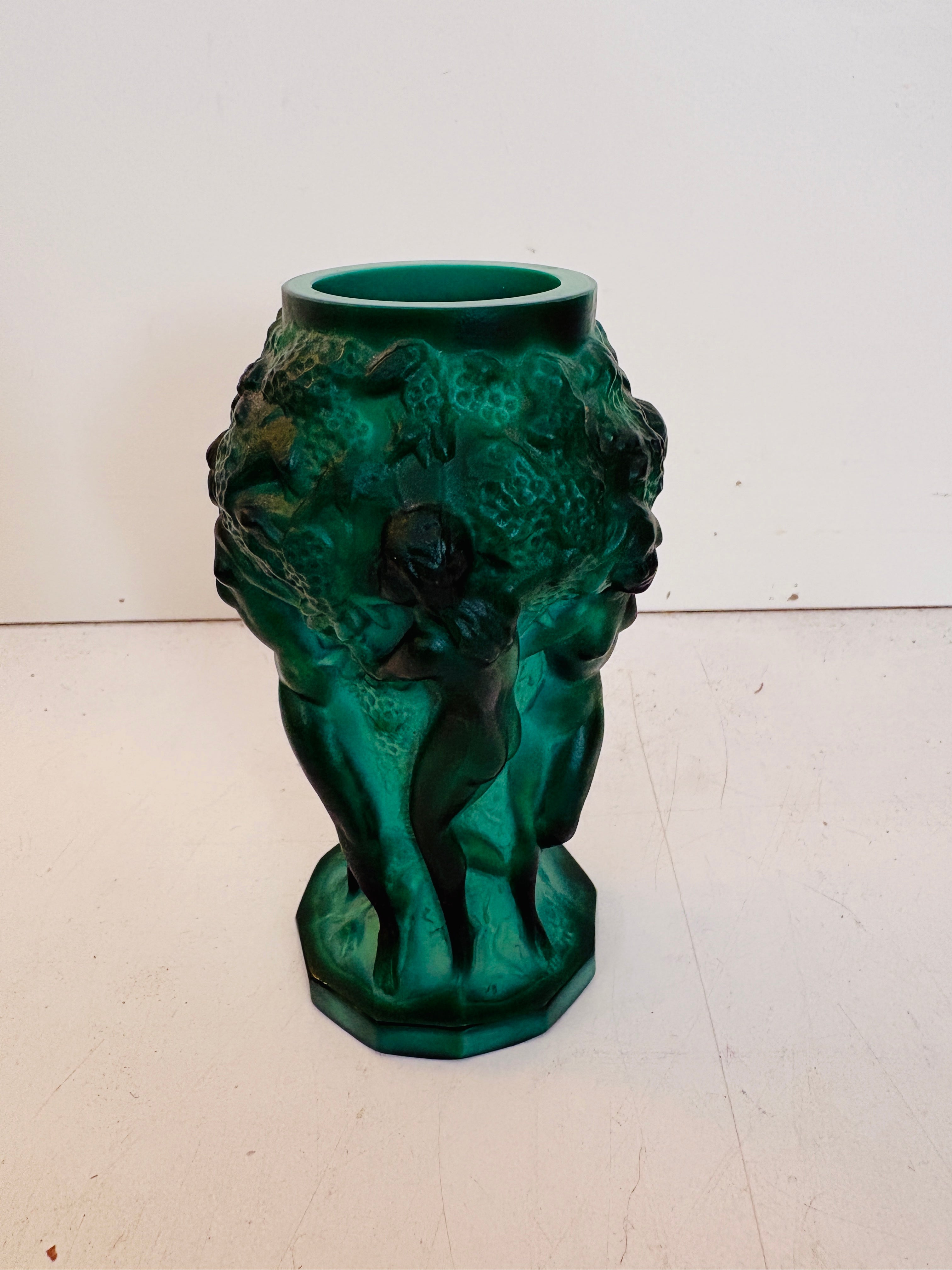 Small Vase Art Nouveau Malachite - Desna