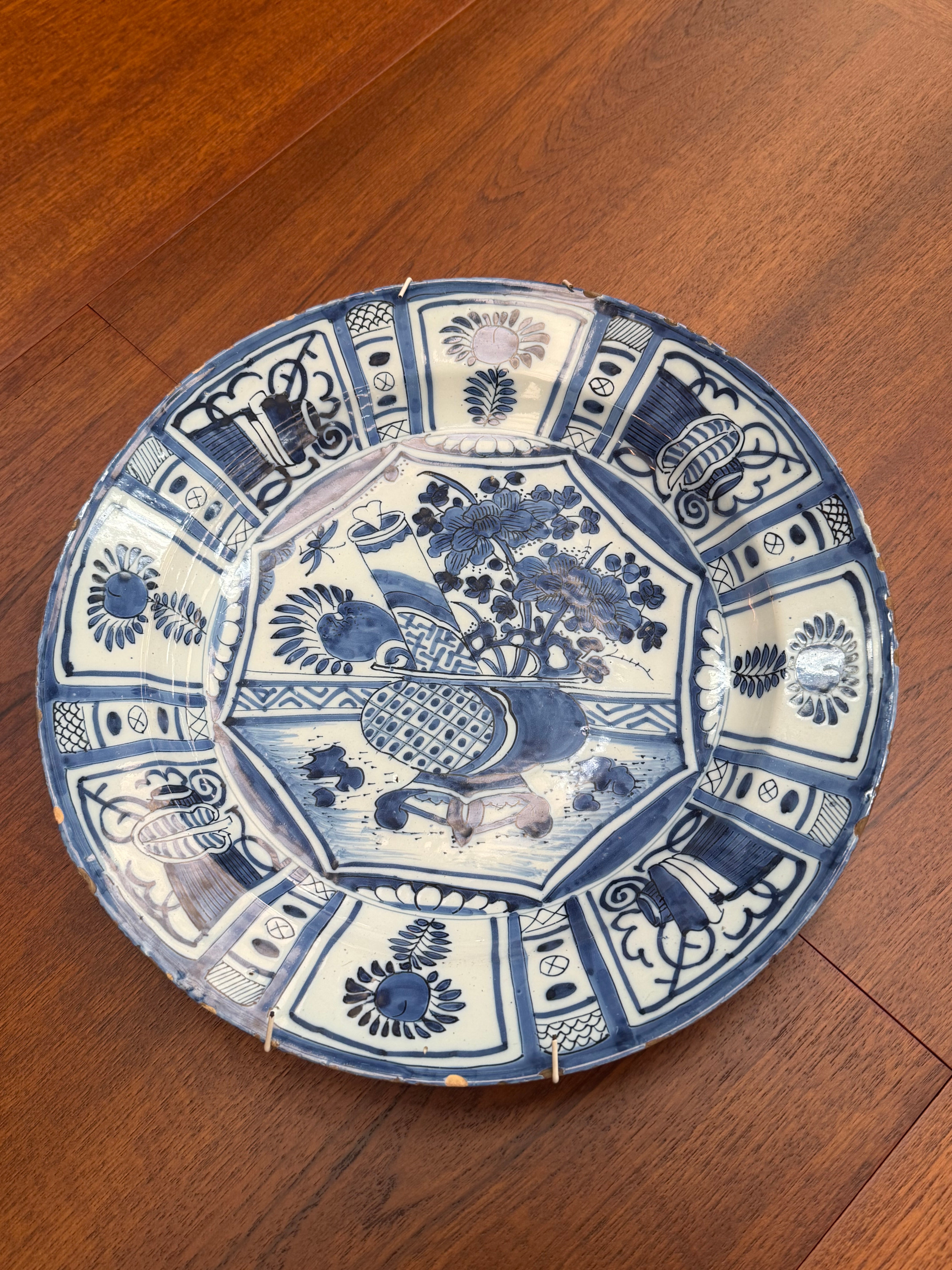 Antique Delft Faience Charger Plate – 17th Century