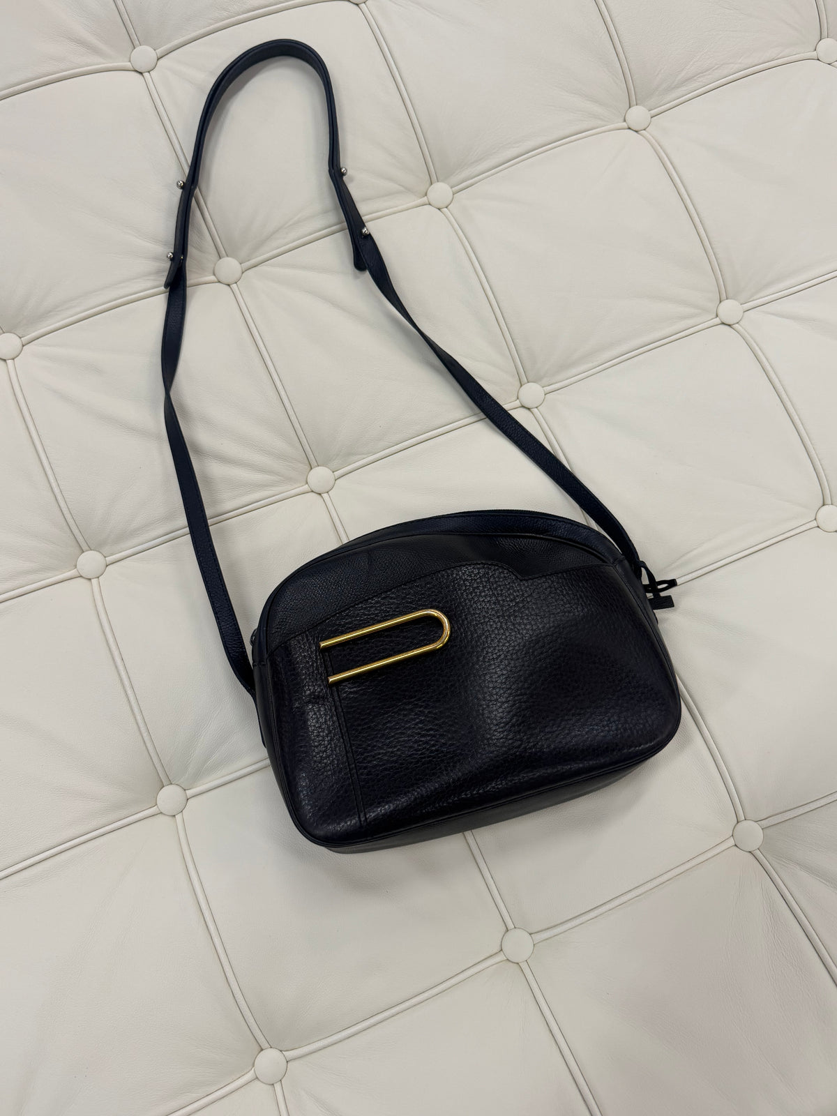Vintage Delvaux Navy Blue Crossbody Bag