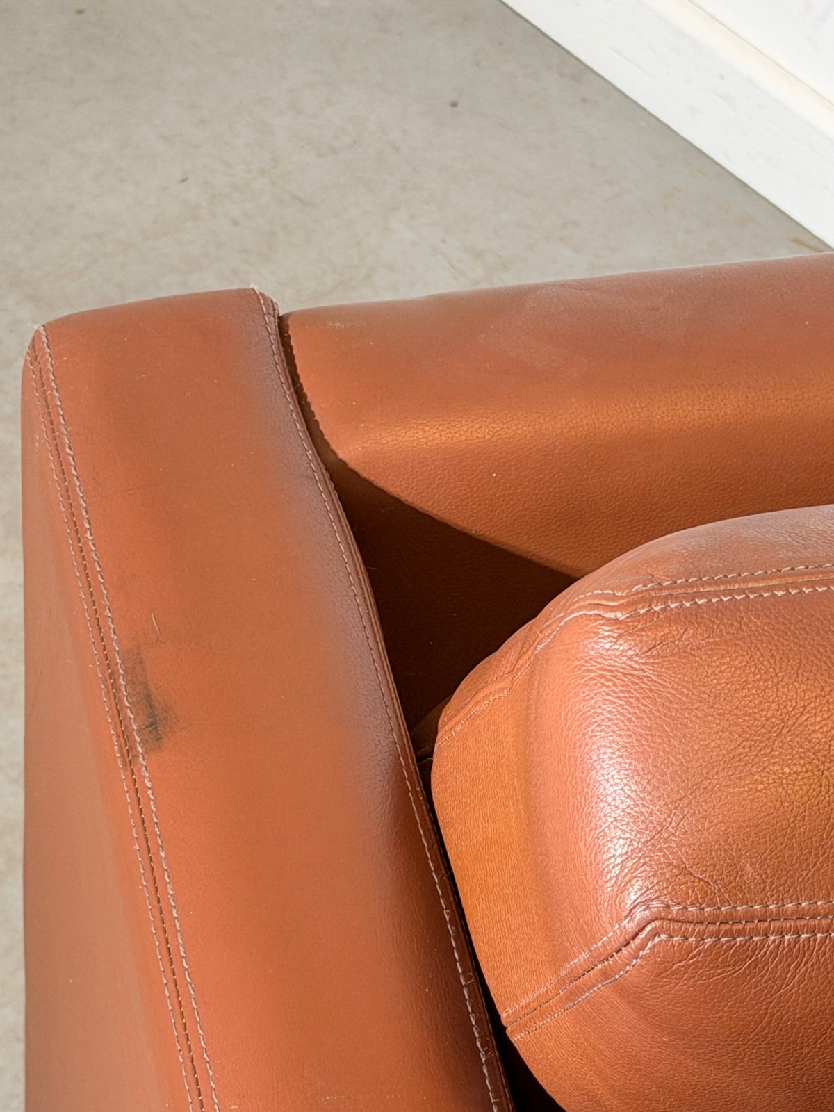 Vintage Knoll Leather Lounge Chair