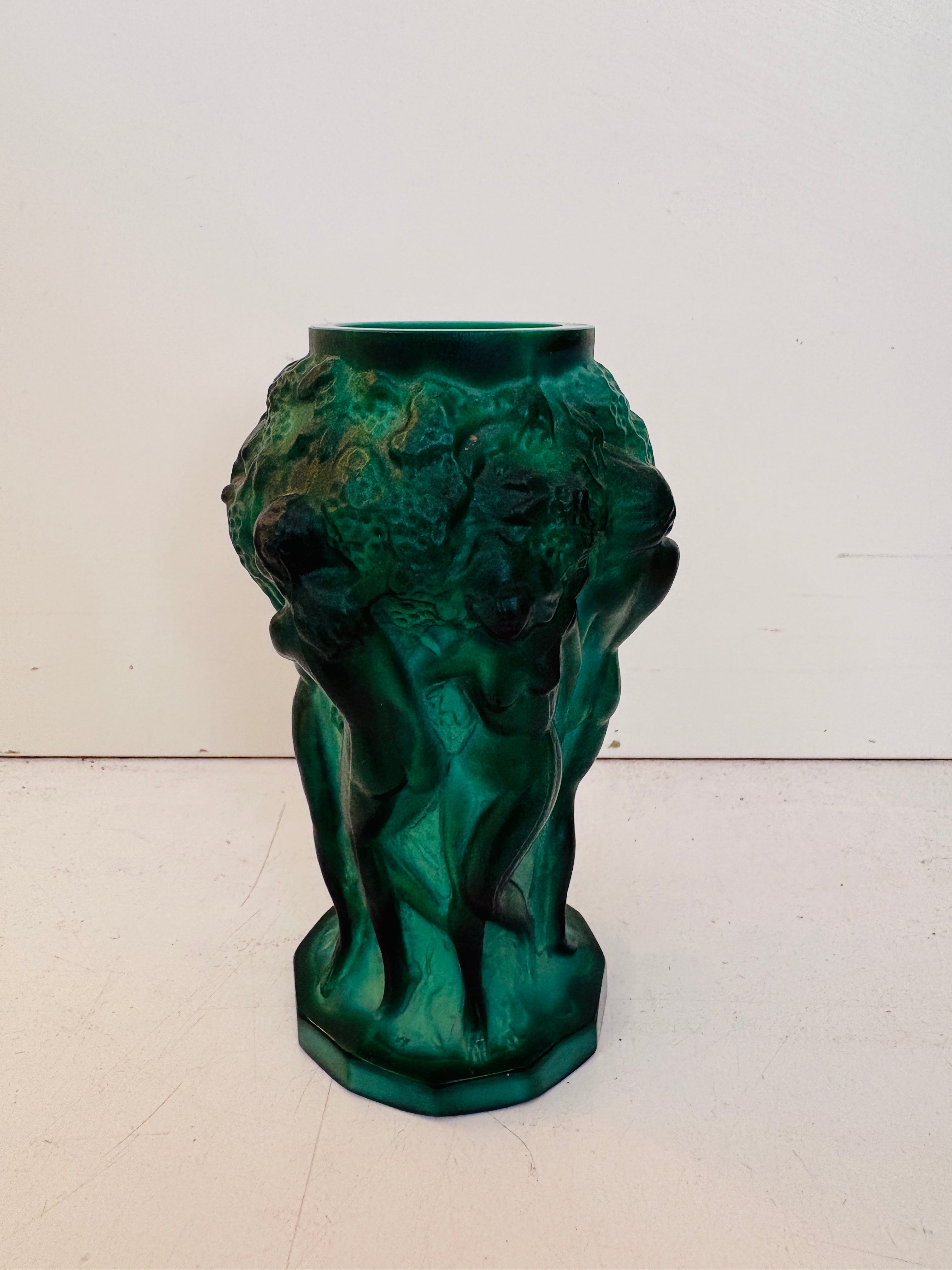Small Vase Art Deco Malachite - Desna