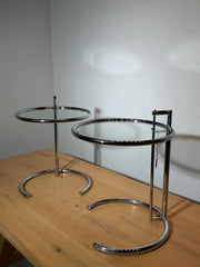 Vintage adjustable chrome side table – height adjustable – price per piece