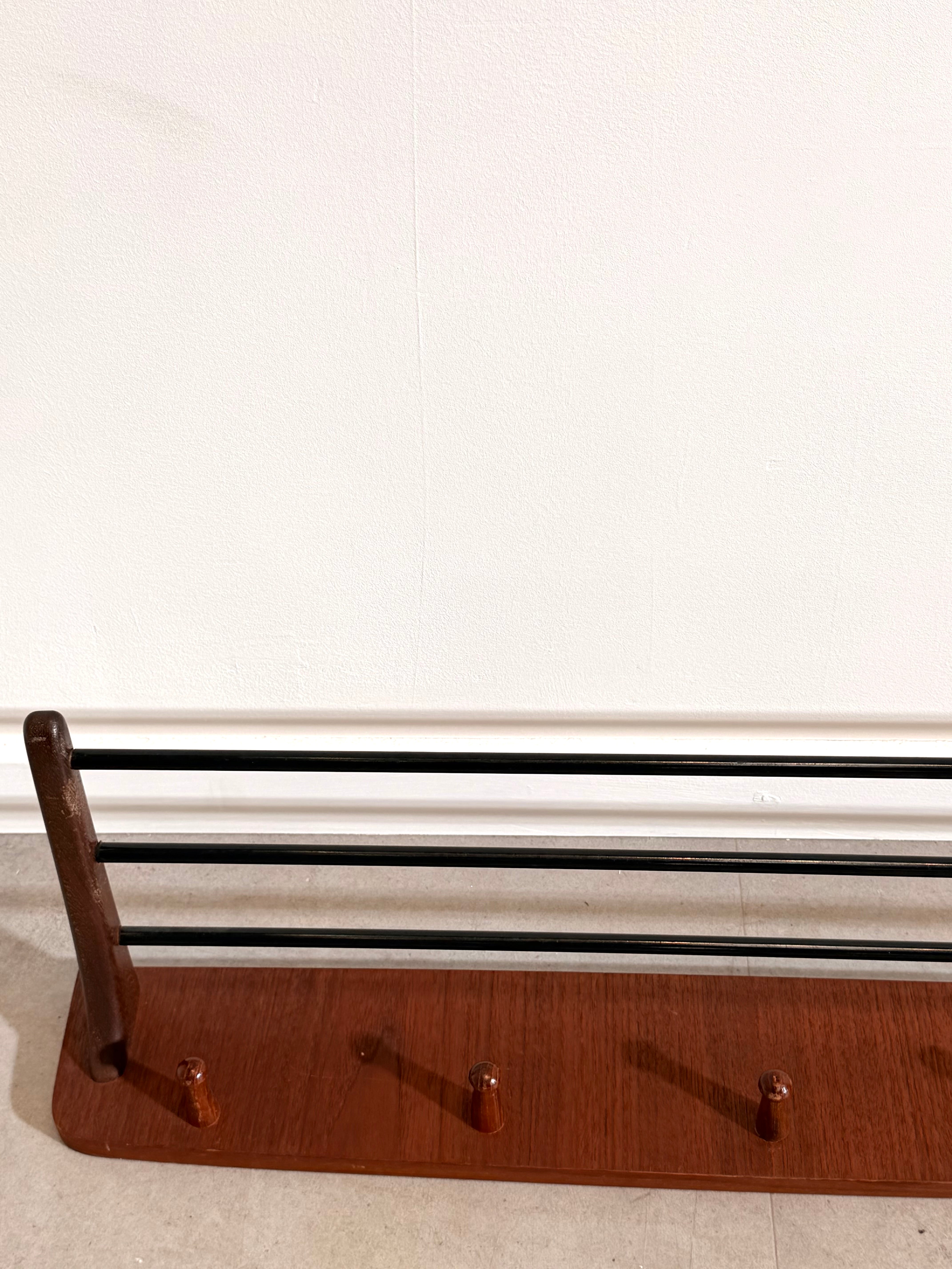 Vintage Mid-Century Wall Coat Rack