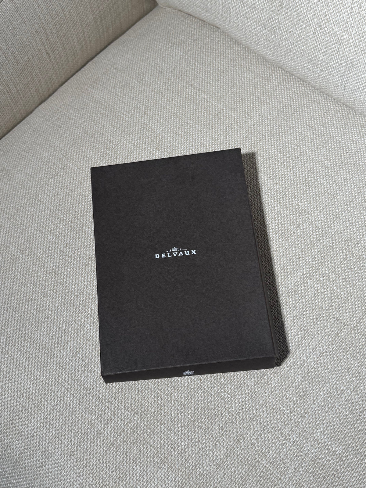 Delvaux Pin D Zip Pouch – Dark Brown Leather – Original Box