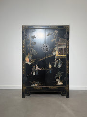 Chinese Oriental Cabinet with Hand-Painted Décor