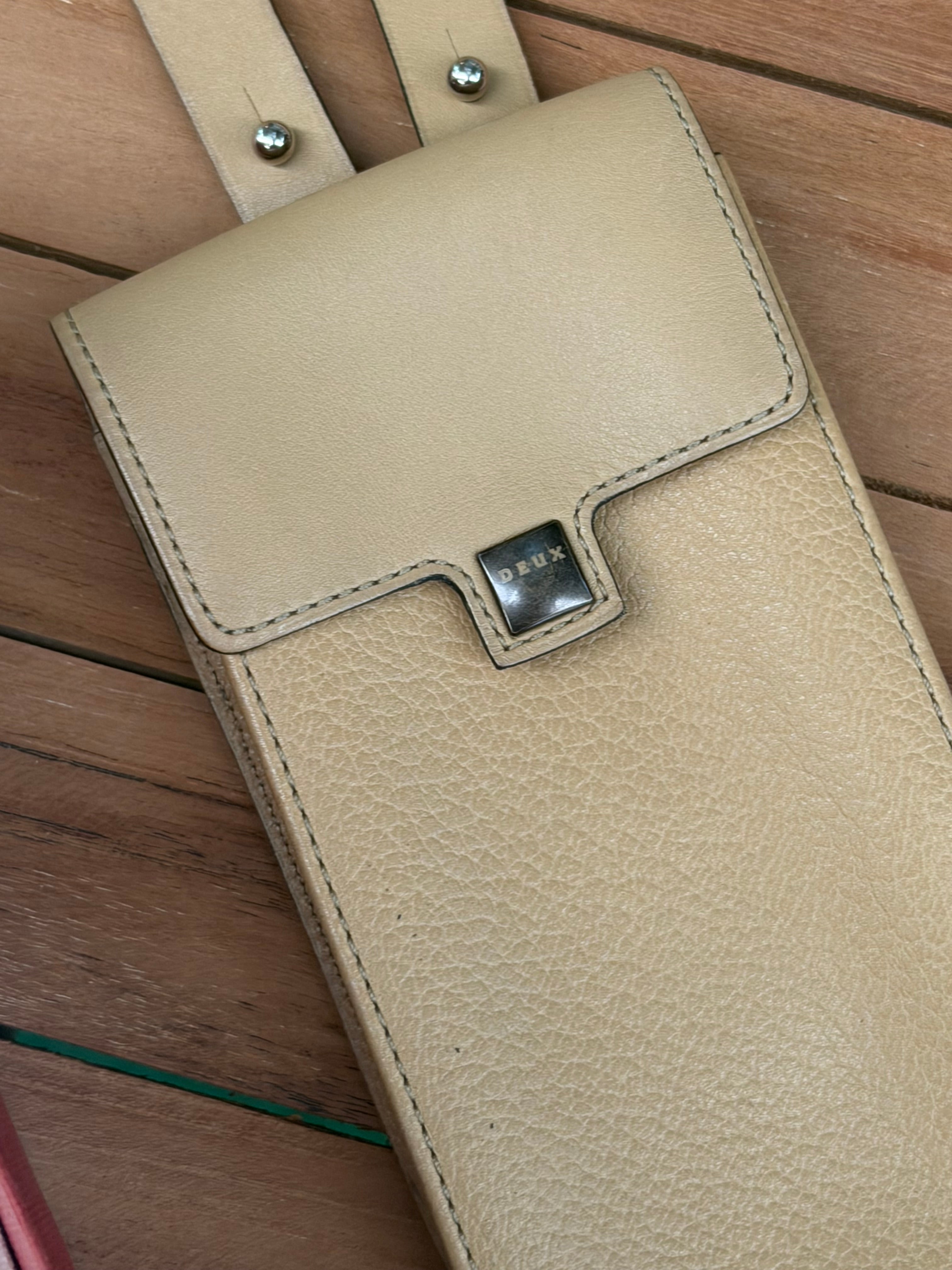 Vintage Delvaux “Deux” Leather Phone Bag