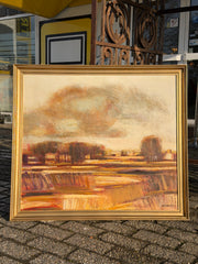 Marcel Cockx – Oil on Canvas Landscape Painting (Framed) – 80 x 88 cm
