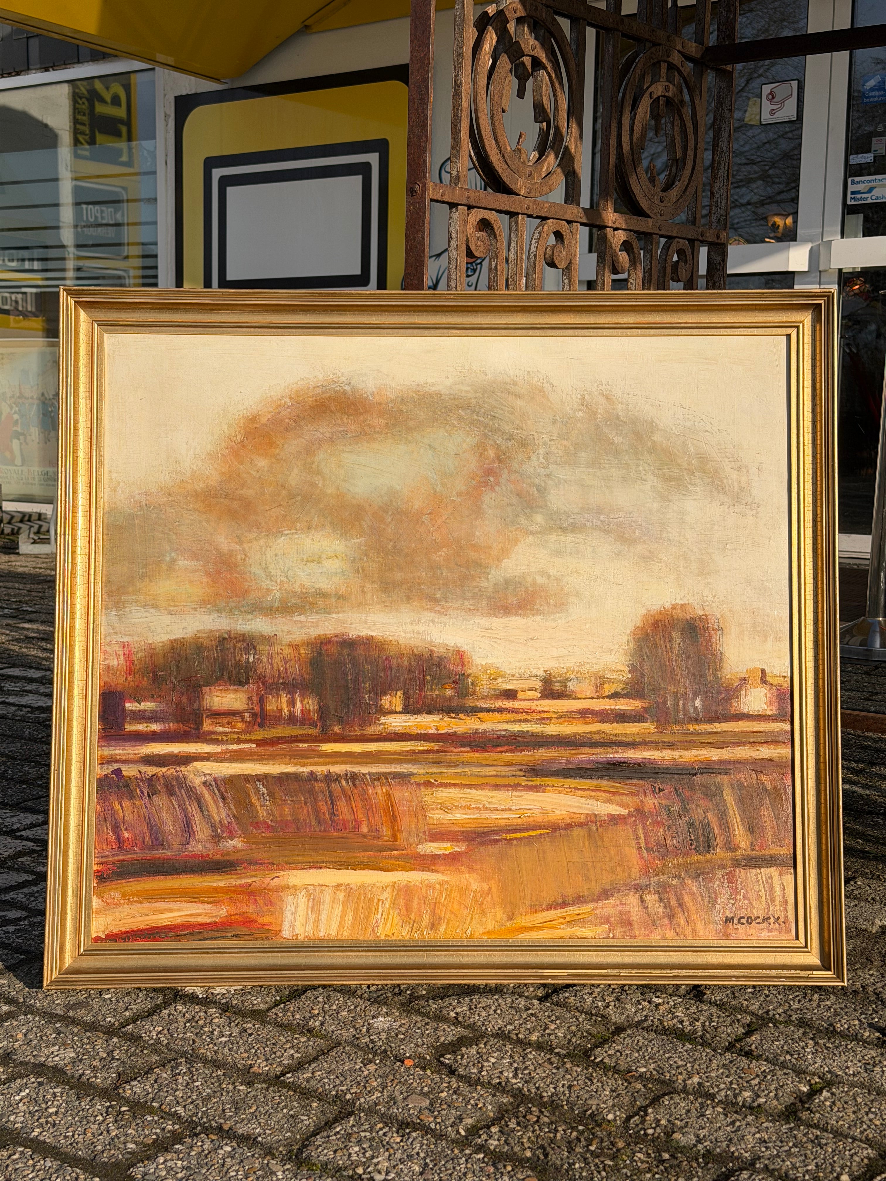 Marcel Cockx – Oil on Canvas Landscape Painting (Framed) – 80 x 88 cm