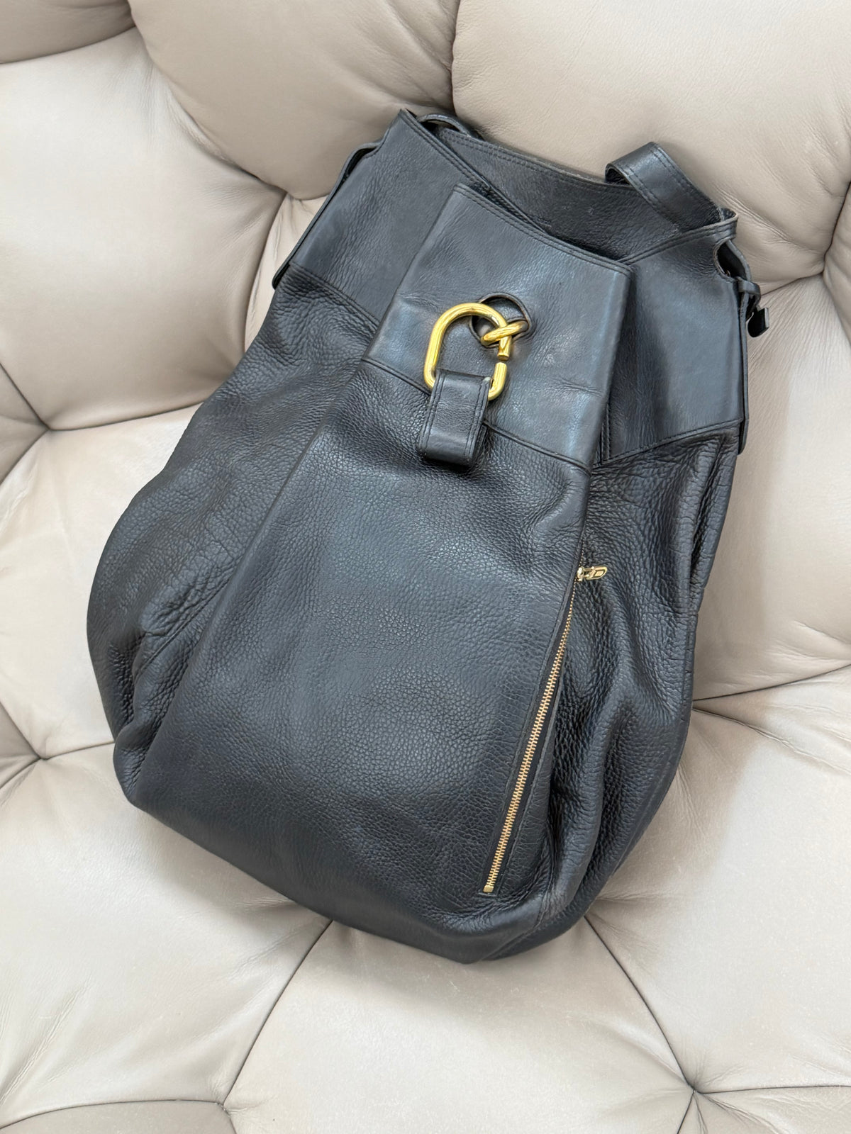 Delvaux Faust Black Leather Bag – Vintage