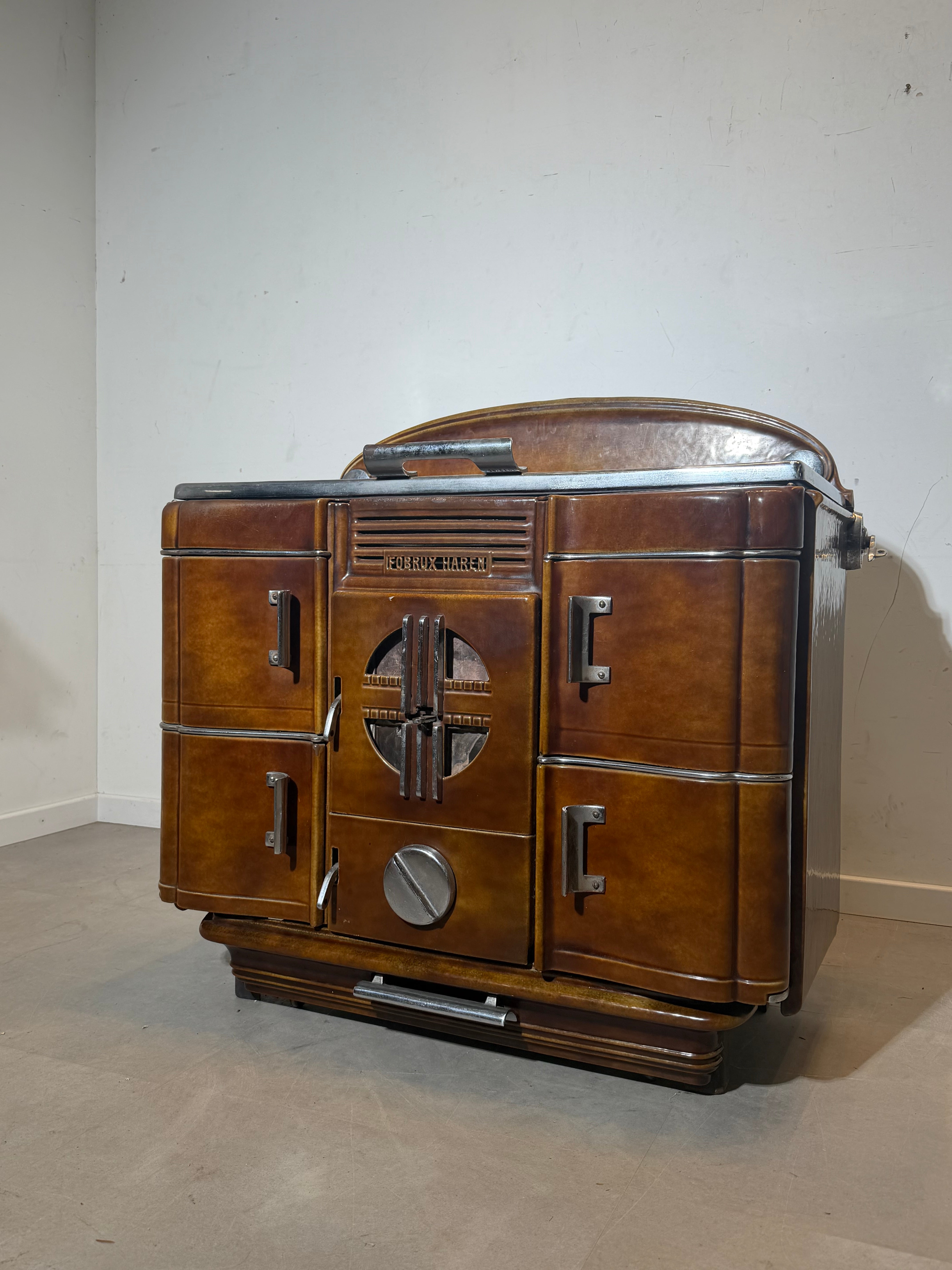 Art Deco “Fobrux Harem” Stove  – Belgium – 1930s