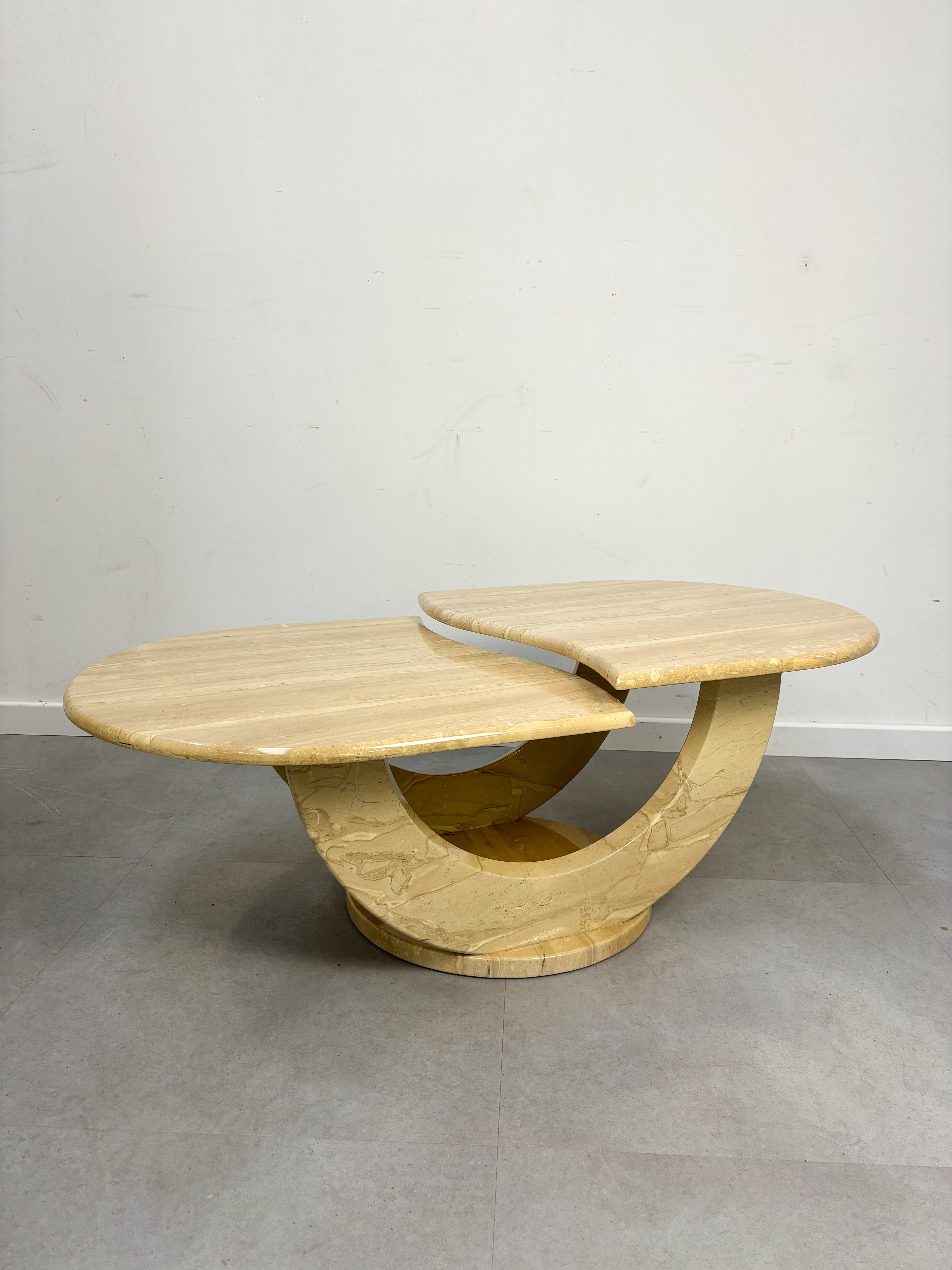 Travertine two tier coffeetable