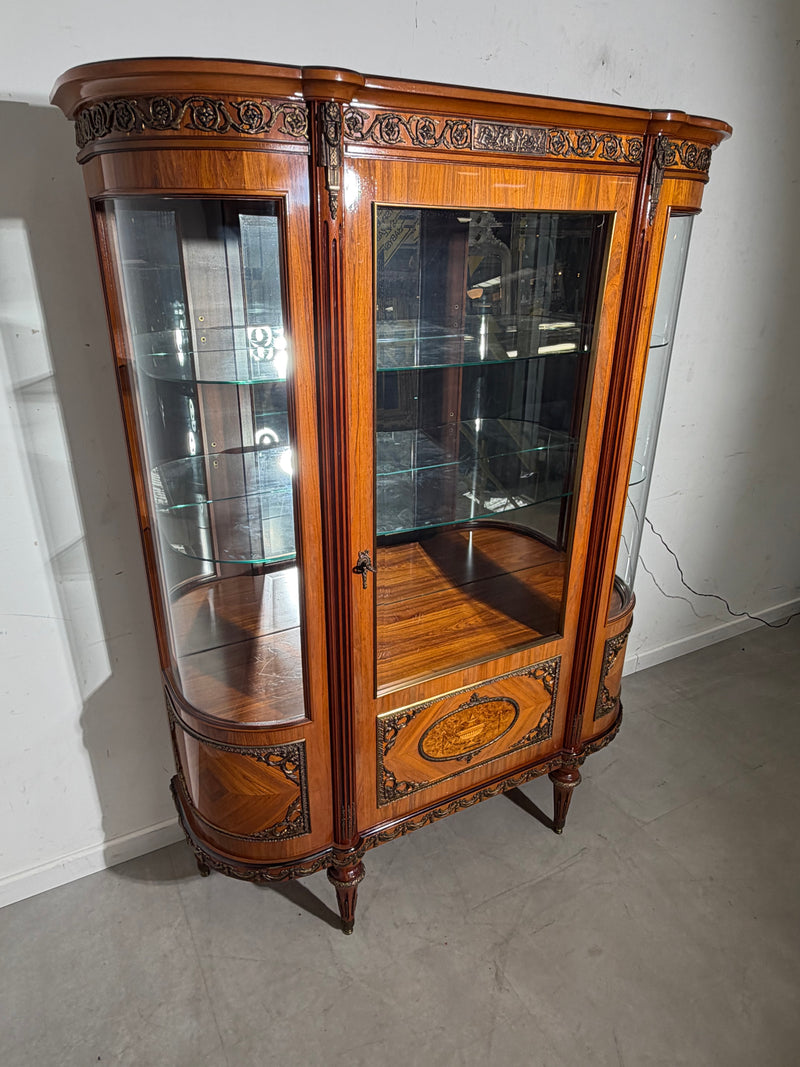 Louis XVI Style Bar Cabinet / Vitrine by JP Ehalt – Glass Display Cabinet – 177 cm