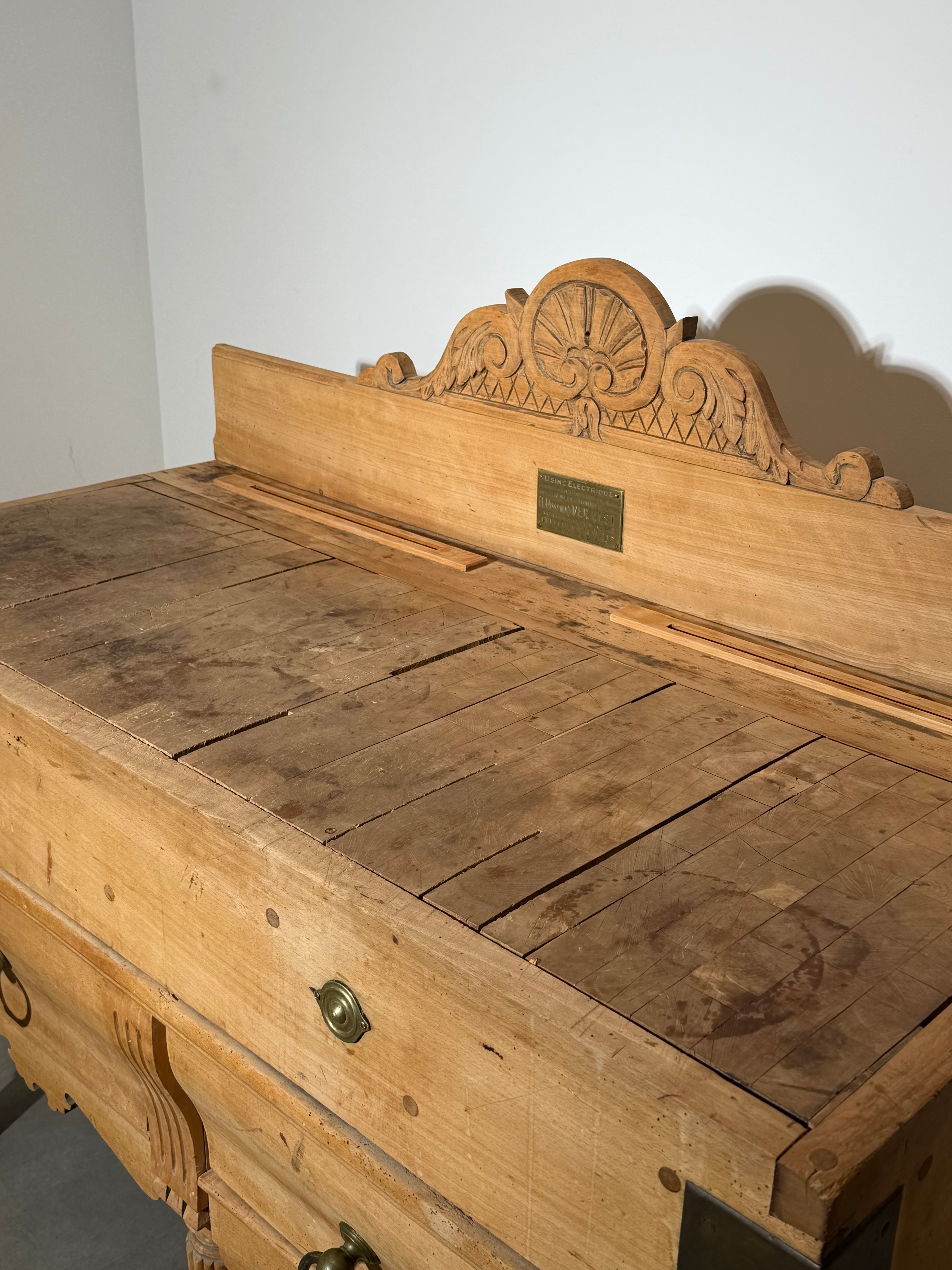 Vintage Belgian Butcher’s Block by Ver Elst – Brussels
