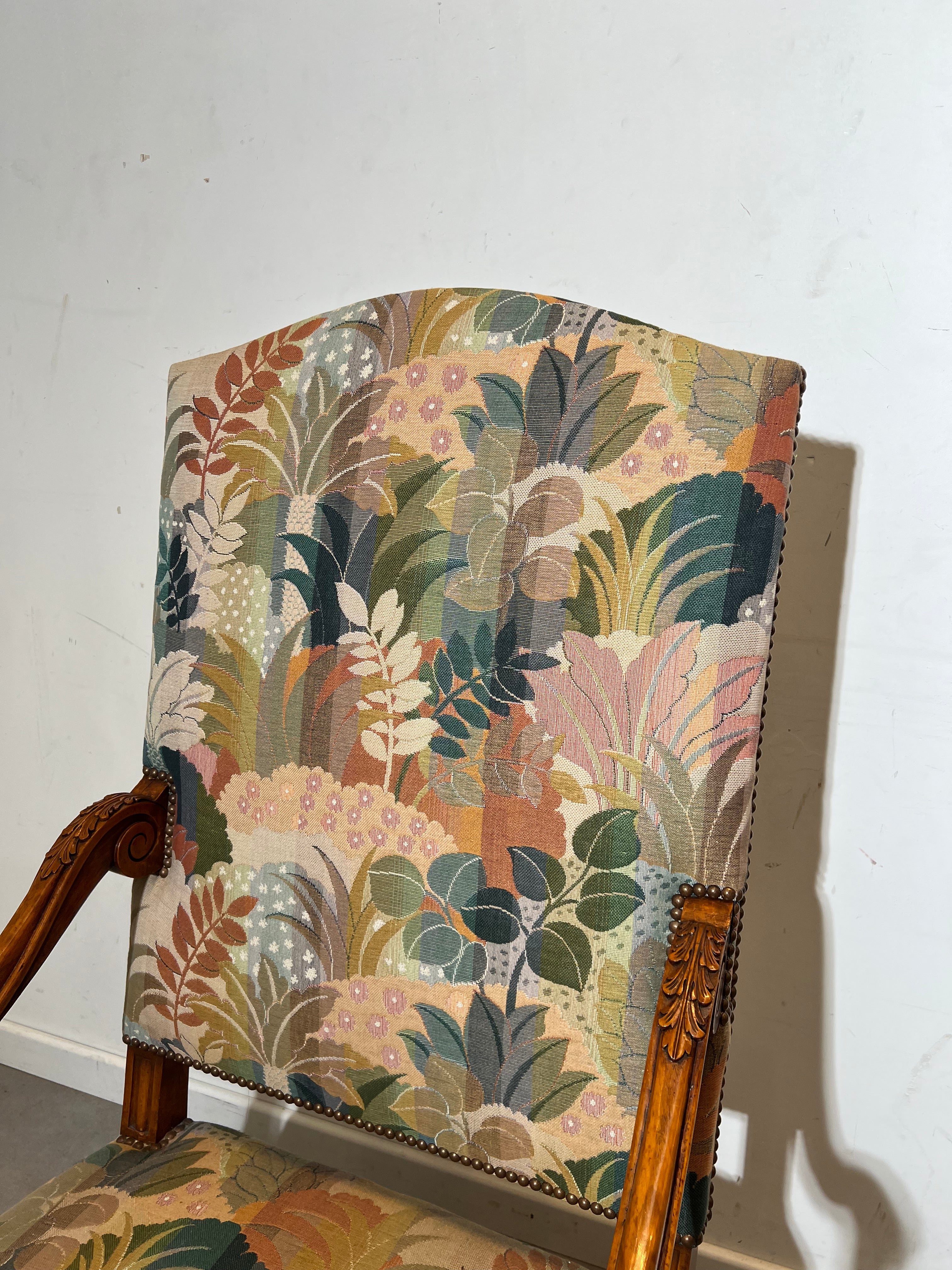 Antique Louis XV Handcarved Armchair
