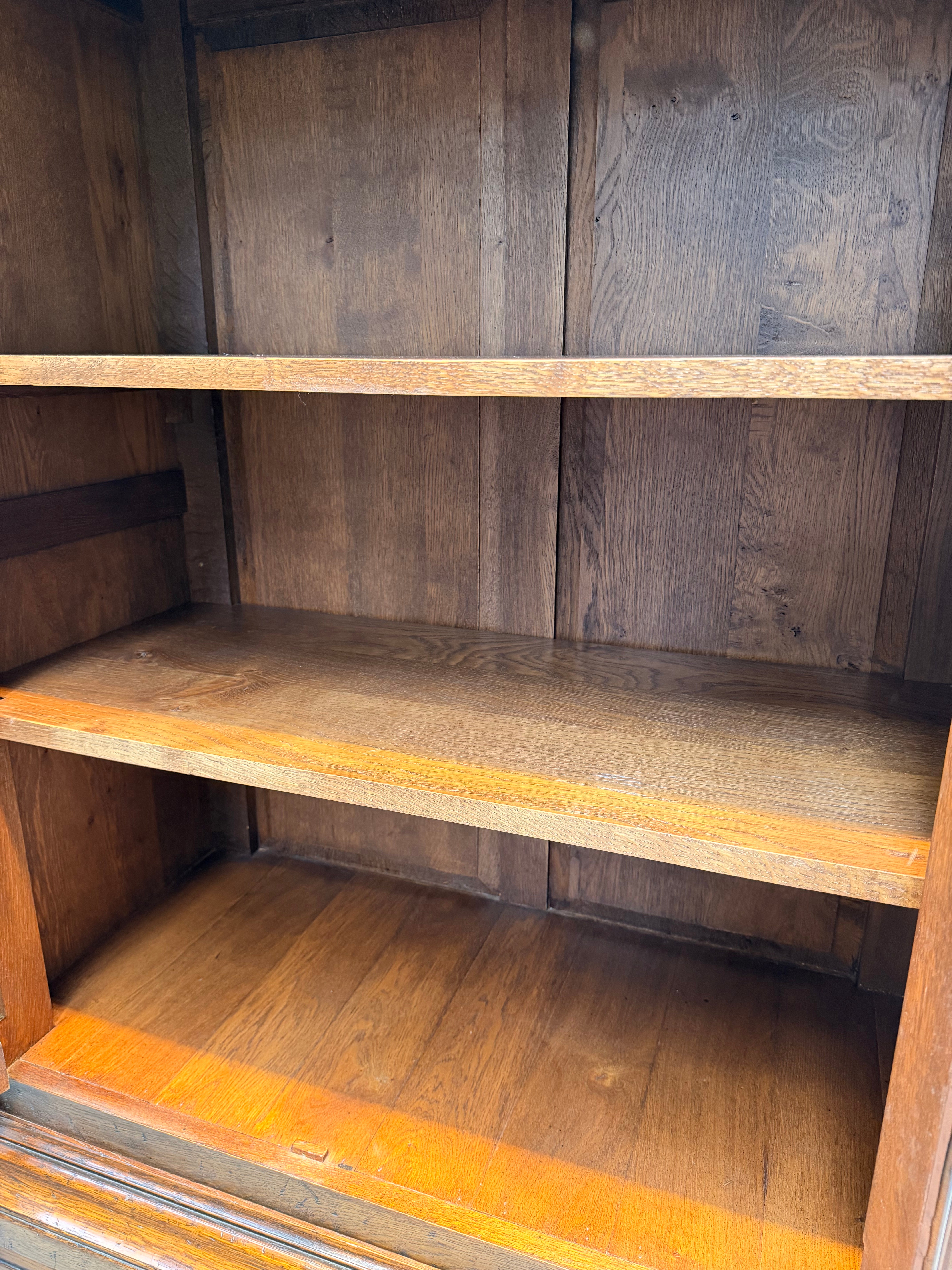 Old New England Oak Housekeeper’s Cabinet