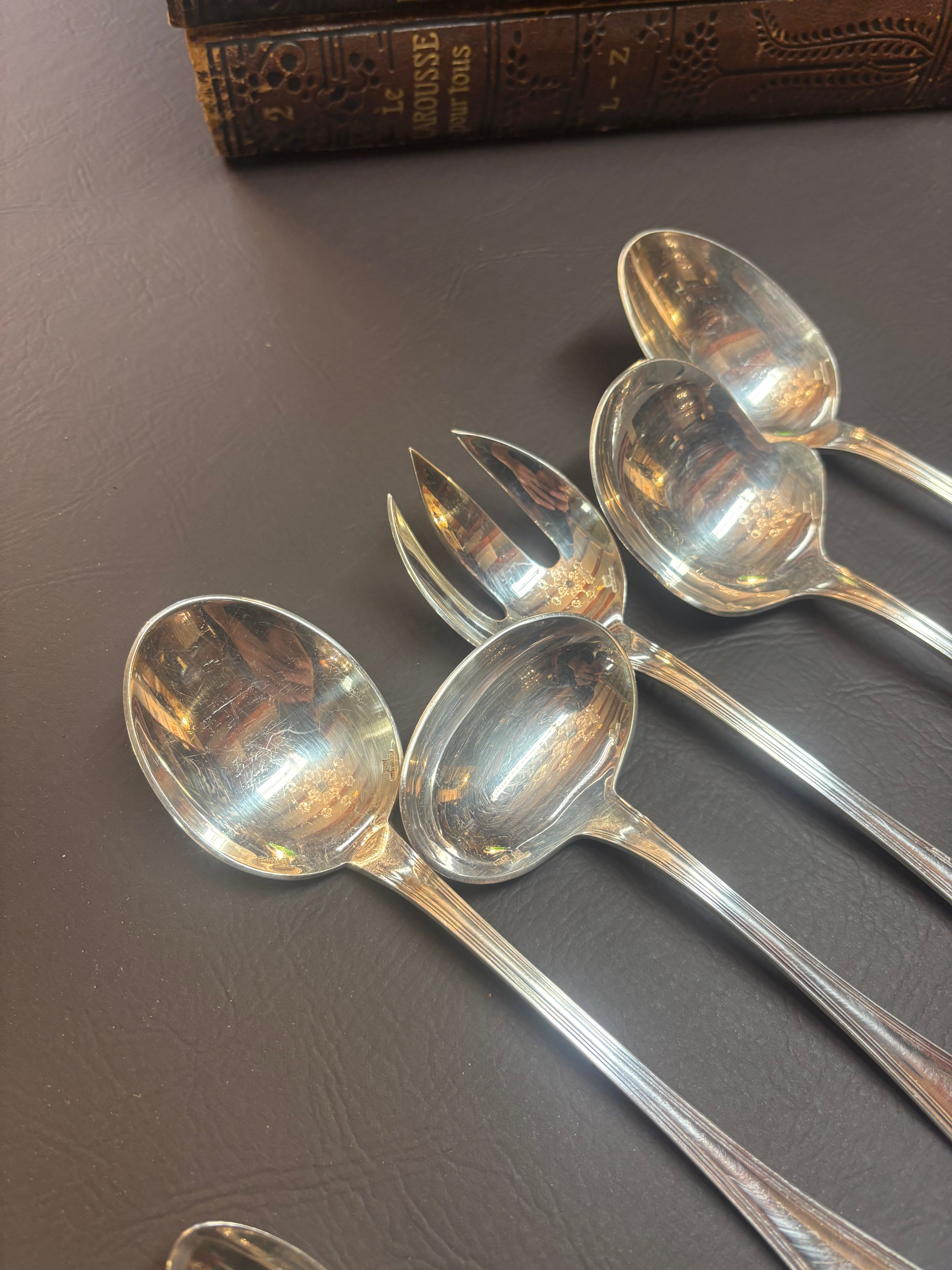 Service de couverts Christofle Spatours – 7 couverts de 12 pièces + 5 pièces de service