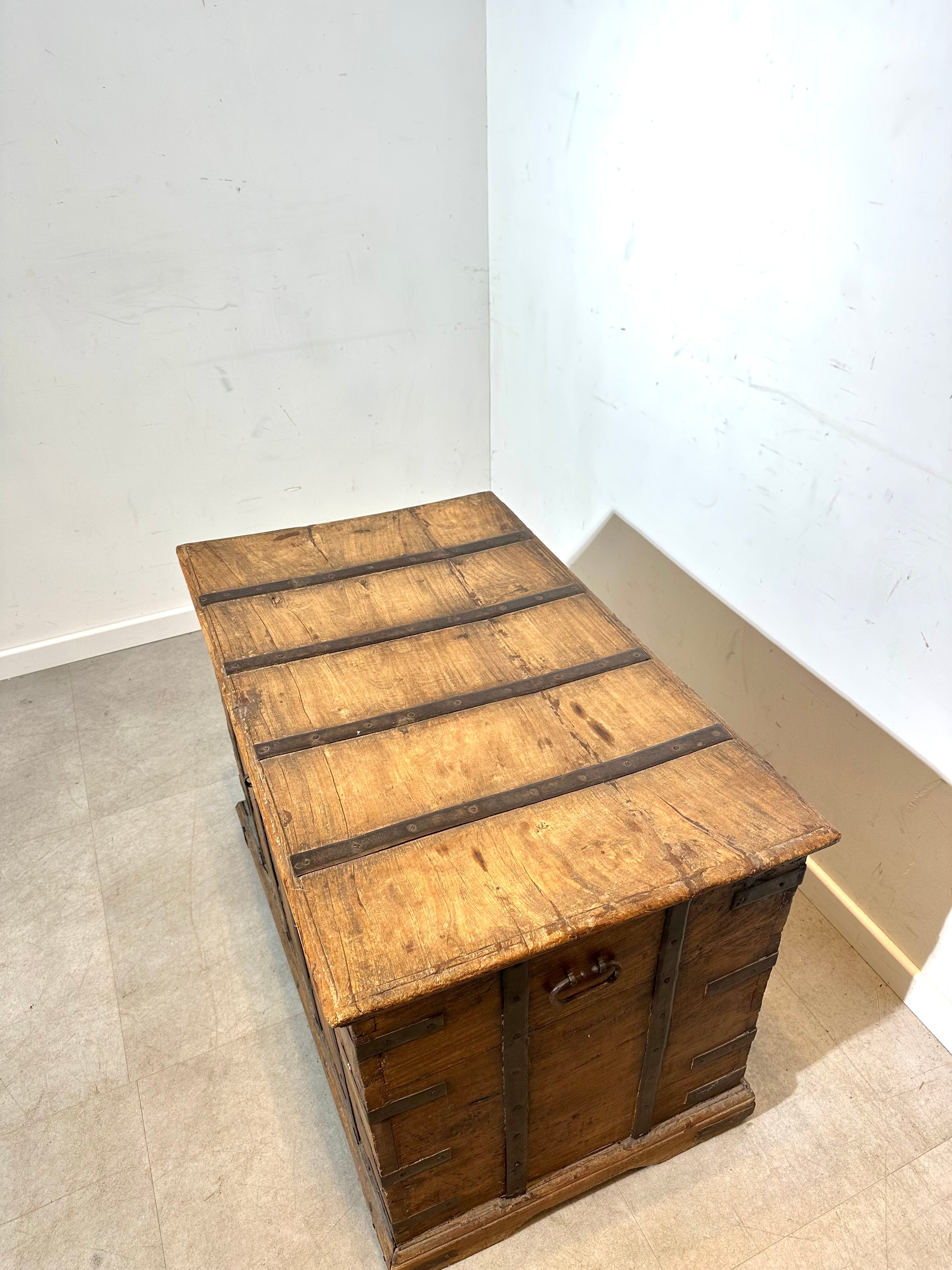 Antique Wooden Storage Chest
