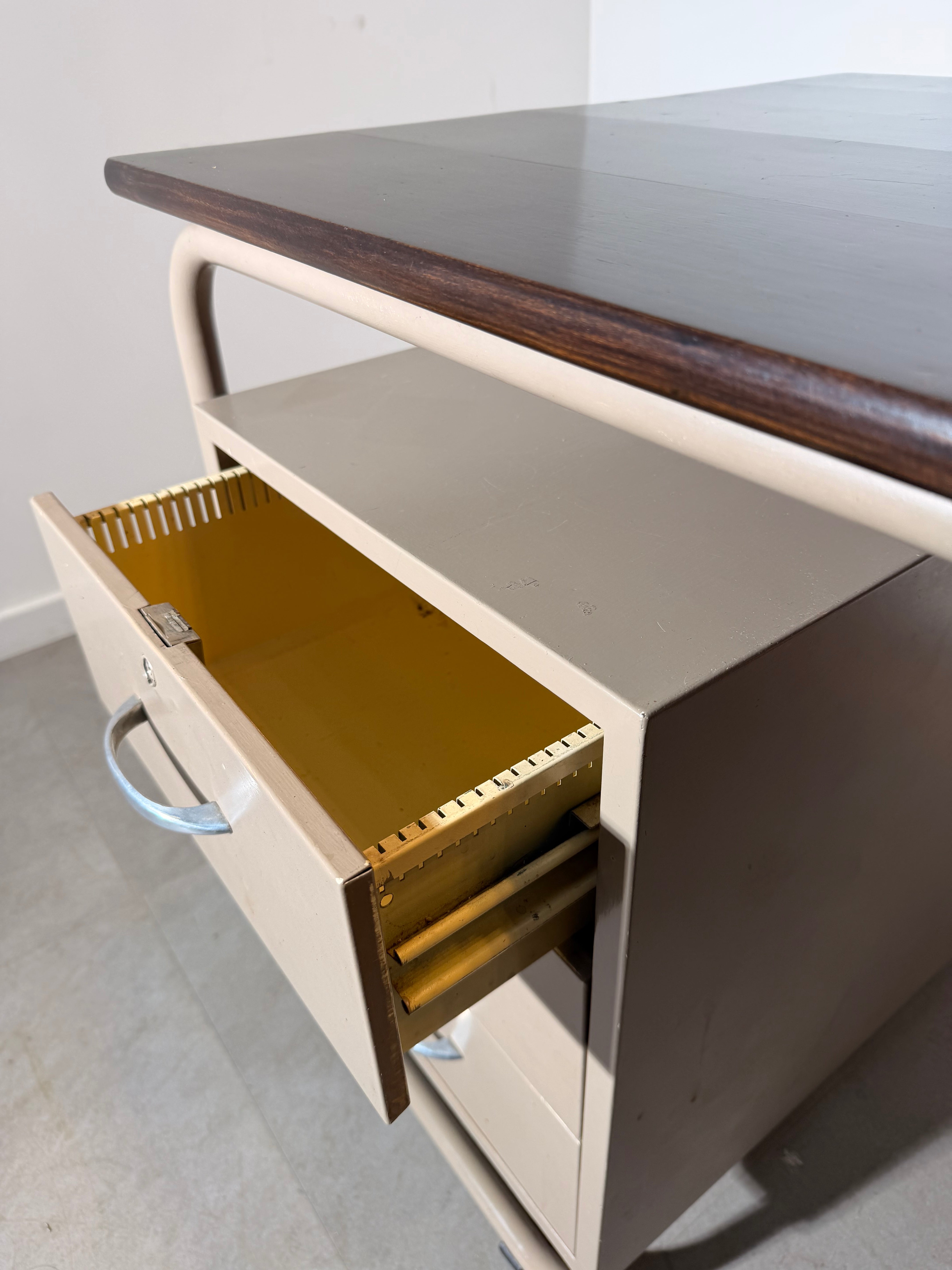 Vintage Bauhaus Style Tubular Steel Desk