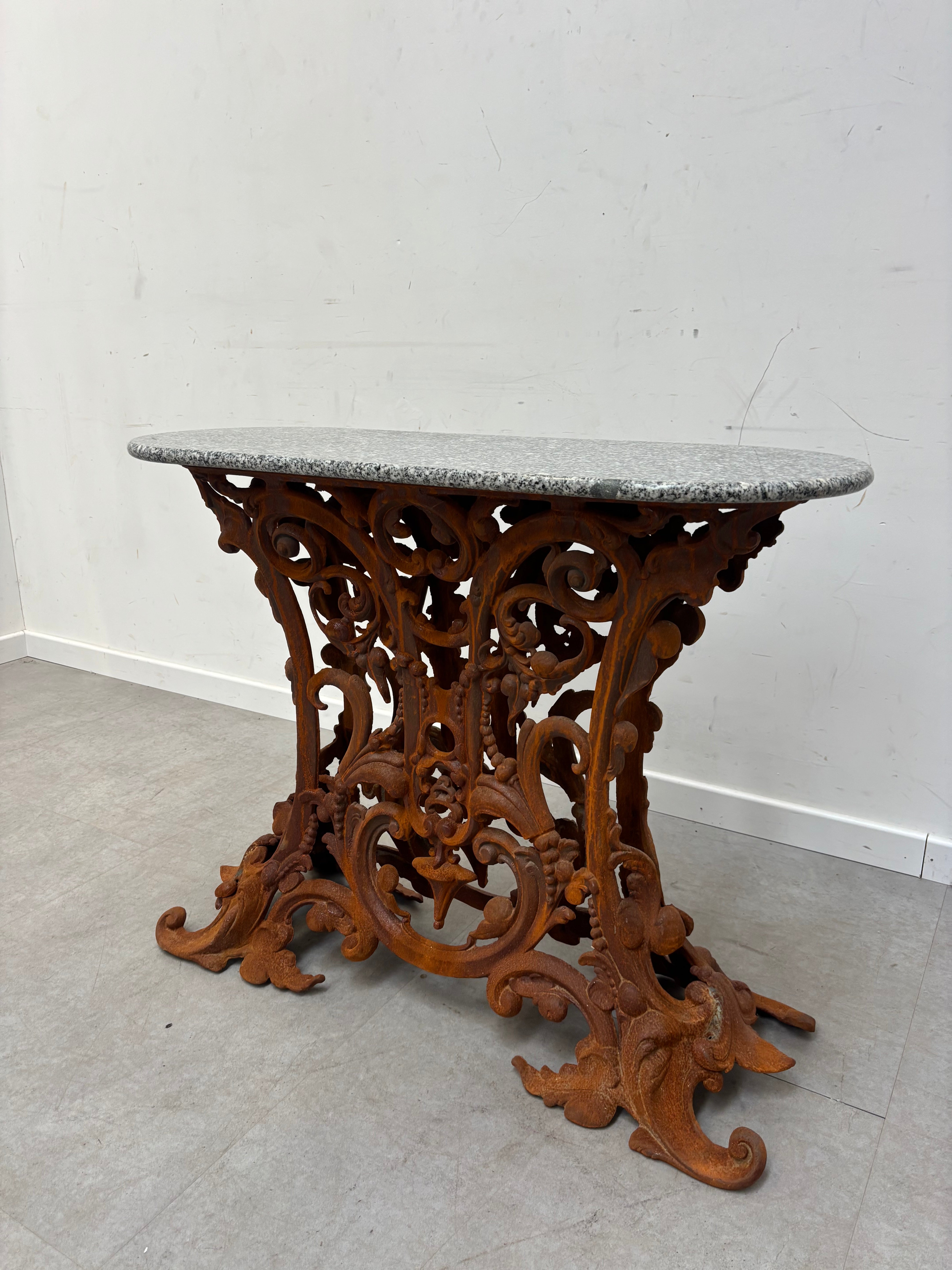 Antique cast iron console table