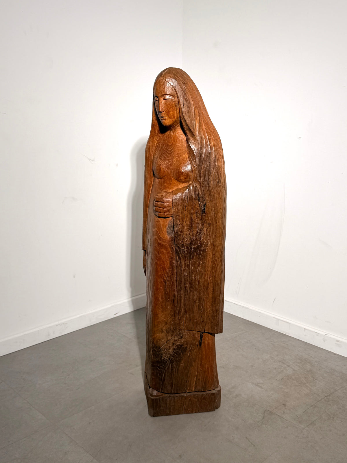 Rutger Rosier – Carved Wooden Female Sculpture XL