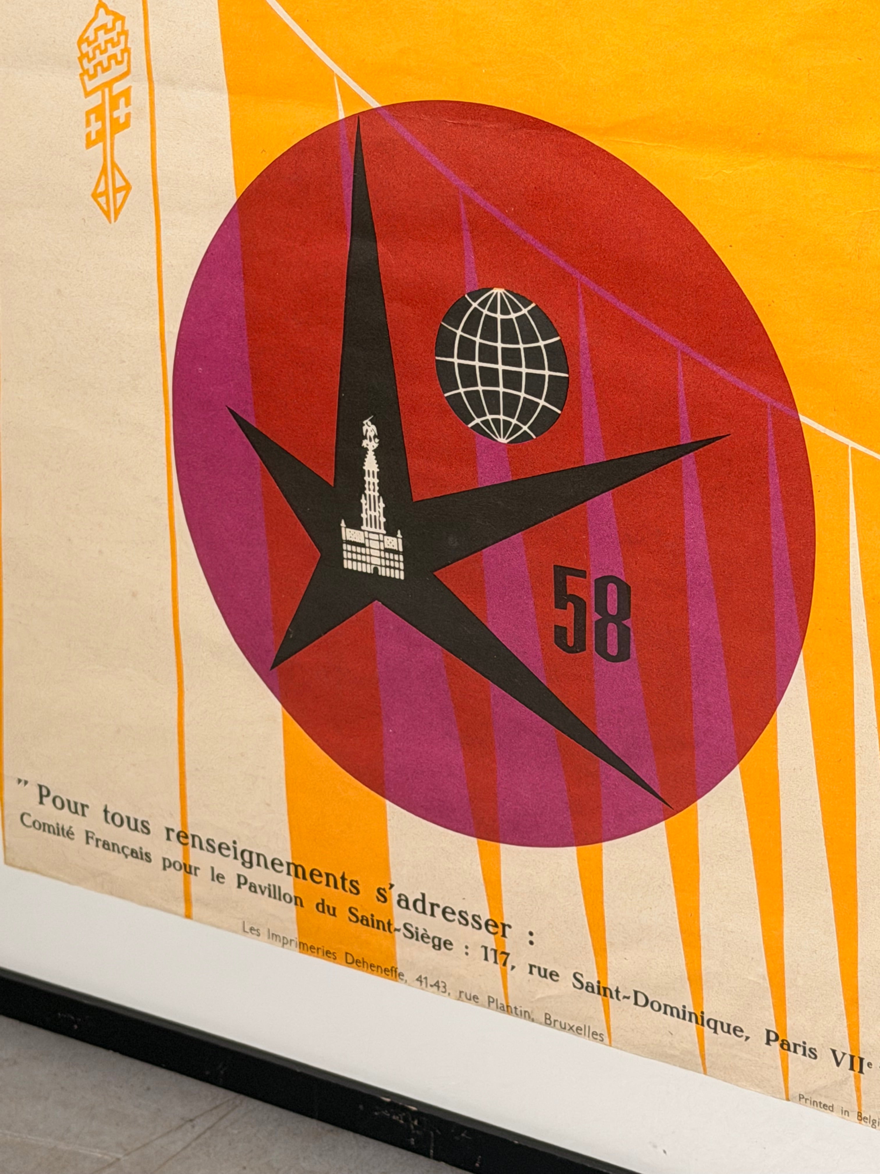 Original Expo 58 “Le Saint-Siège” Poster